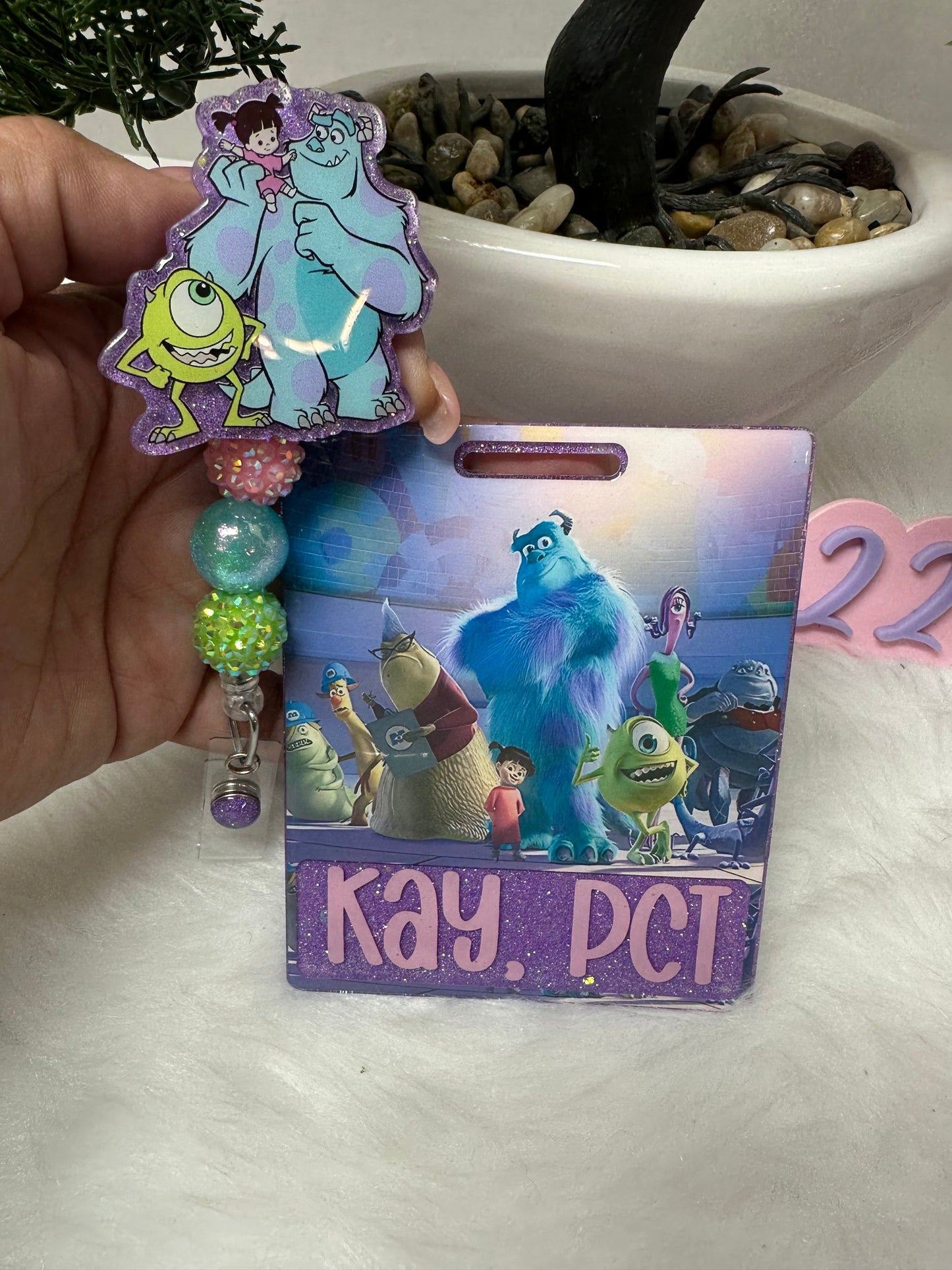 Blue Monster Badge Buddy set