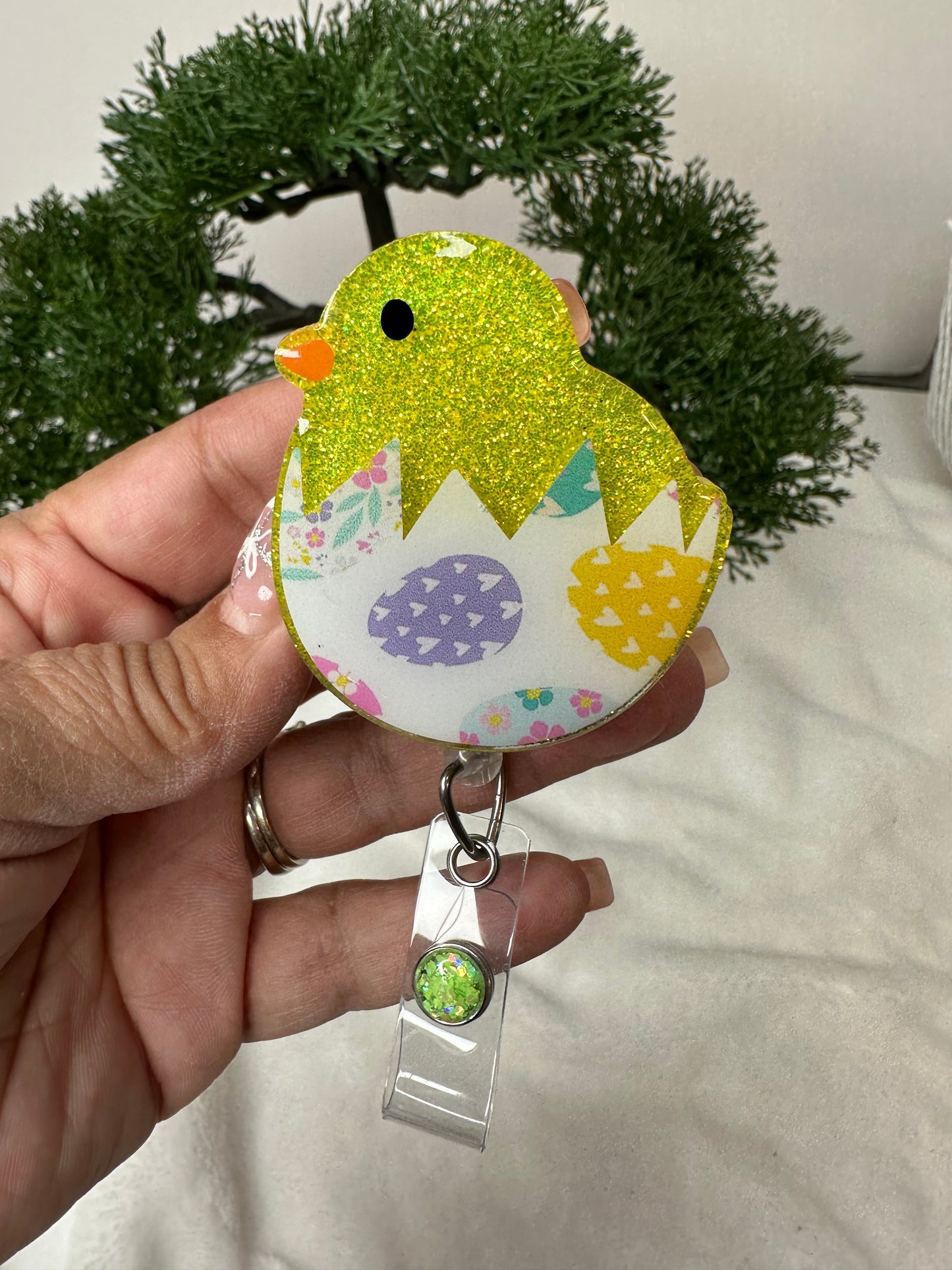Easter Chick Badge Reel