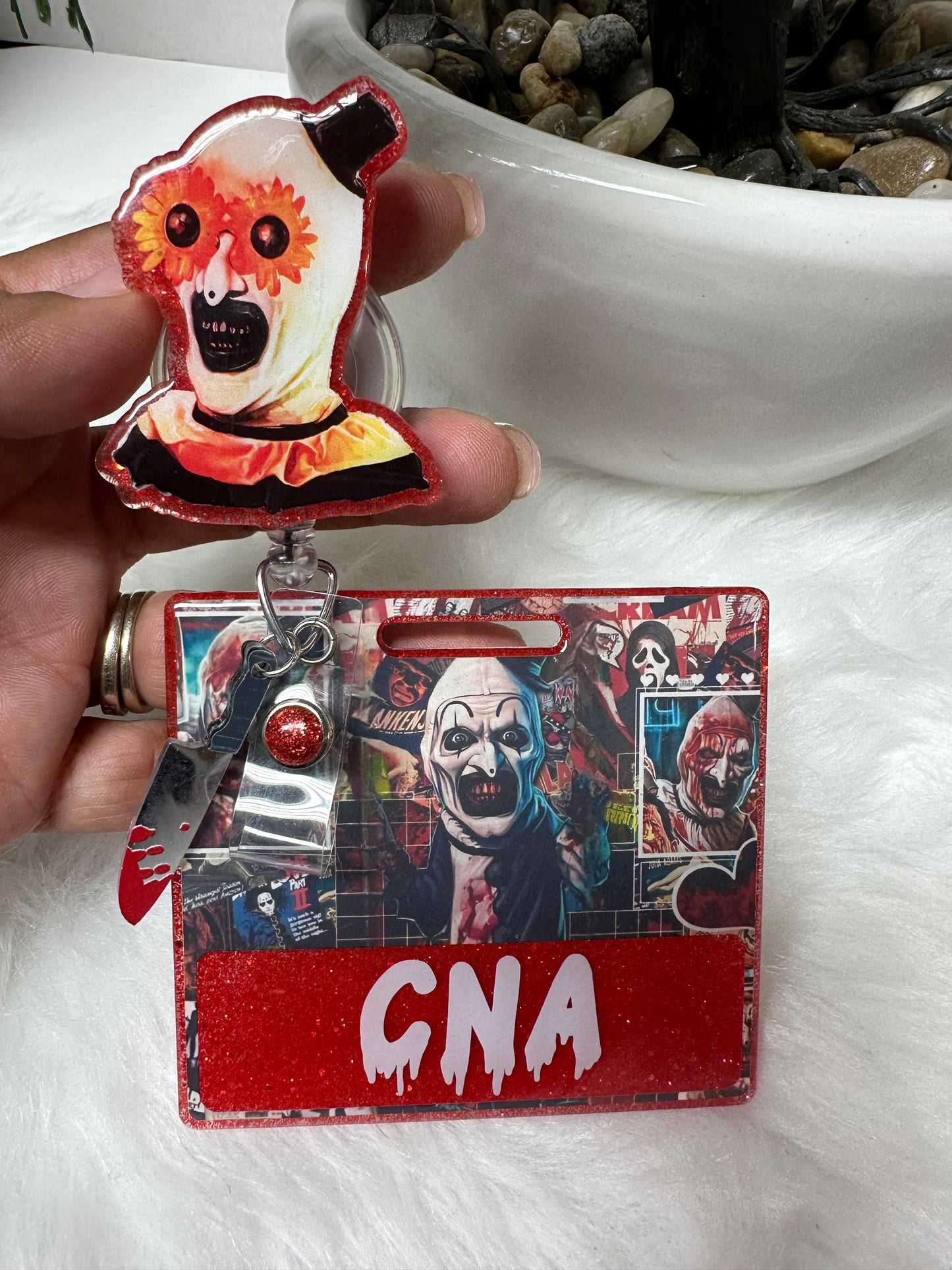 Horror Clown Badge Buddy Set
