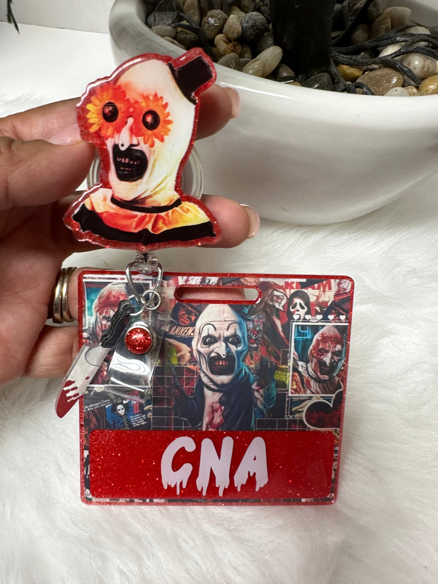 Horror Clown Badge Buddy Set
