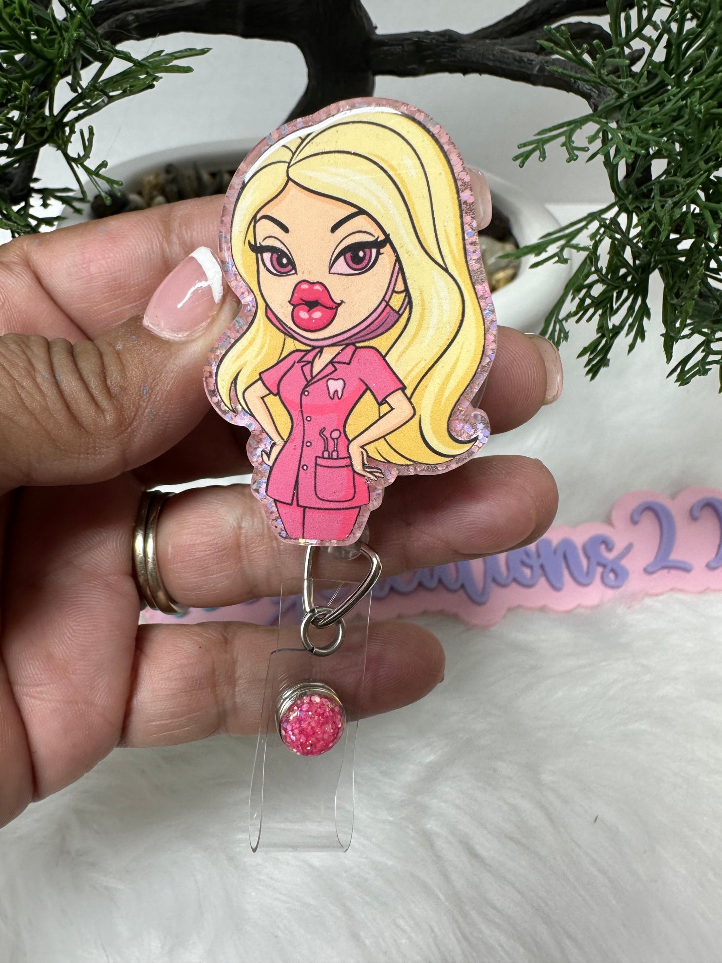 Chloe Bratz Doll Dental Assistant Badge Reel
