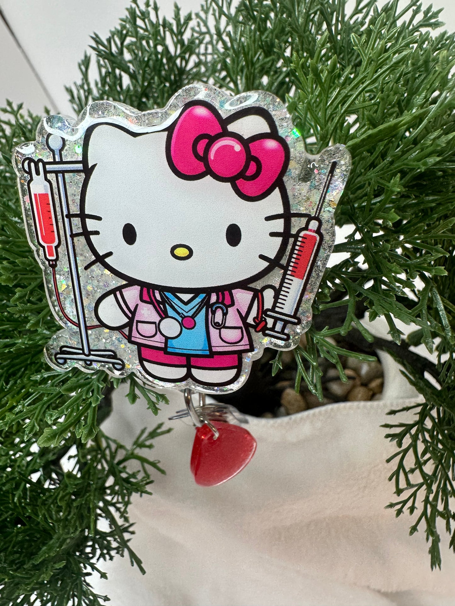 Kitty Phlebotomist Badge Reel