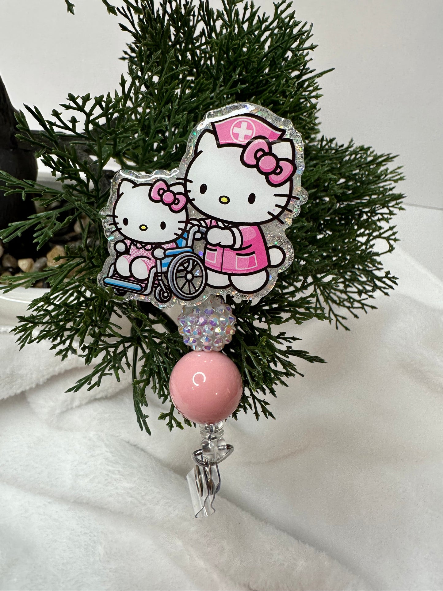 Kitty Outpatient Nurse Badge Reel