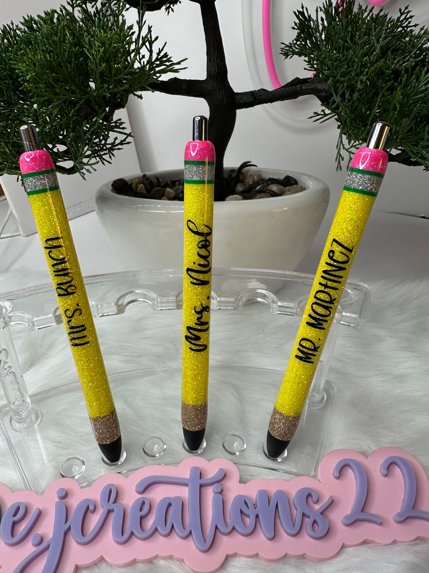 Pencil Epoxy Glitter Pen
