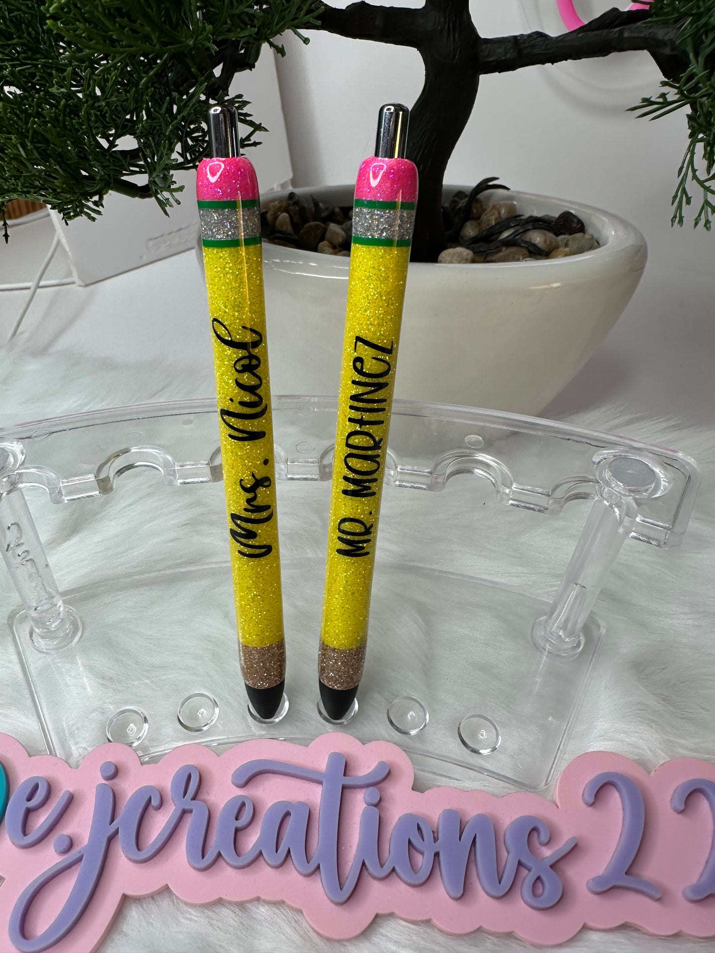 Pencil Epoxy Glitter Pen
