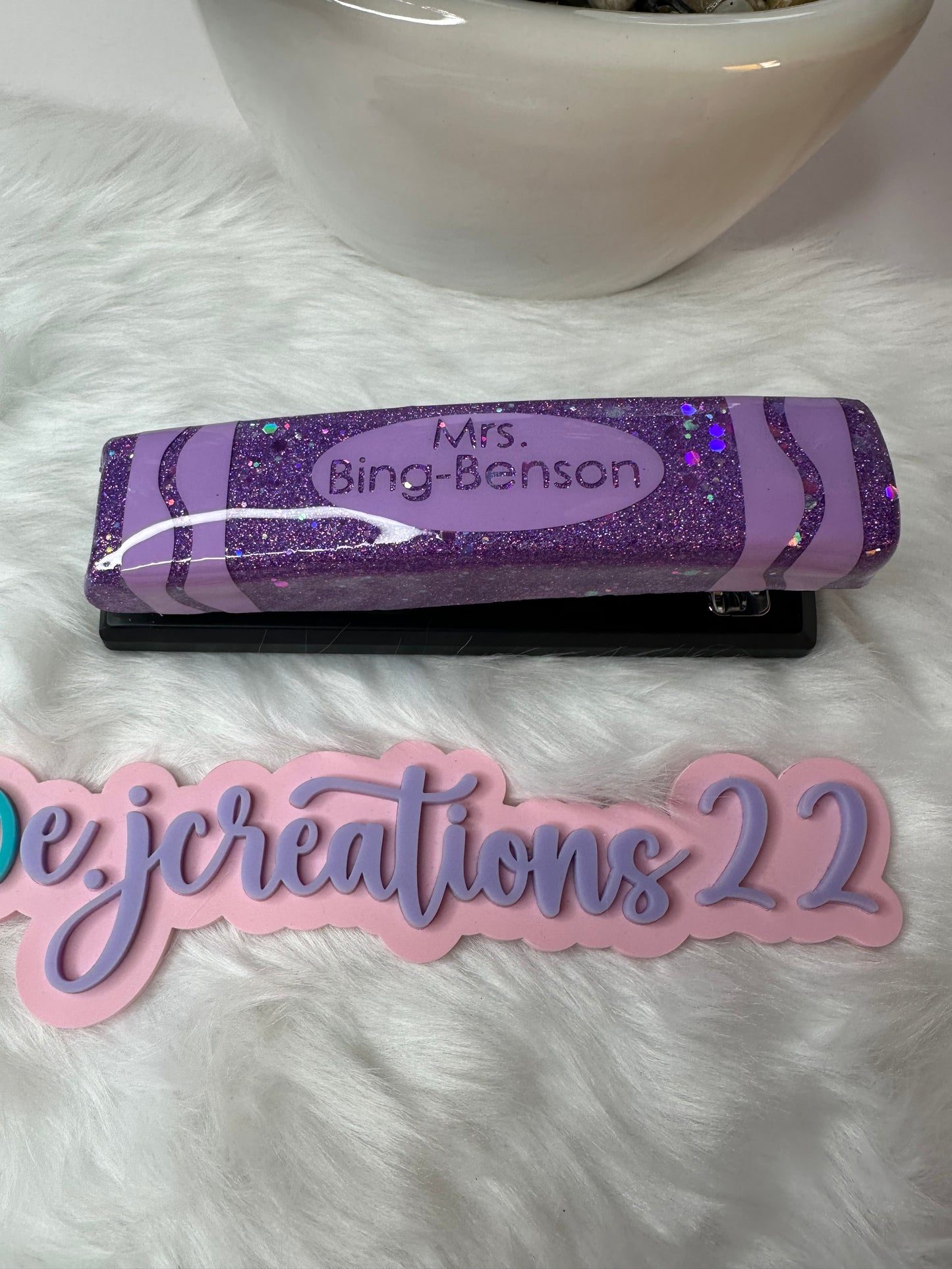 Personalize Epoxy Glitter Stapler