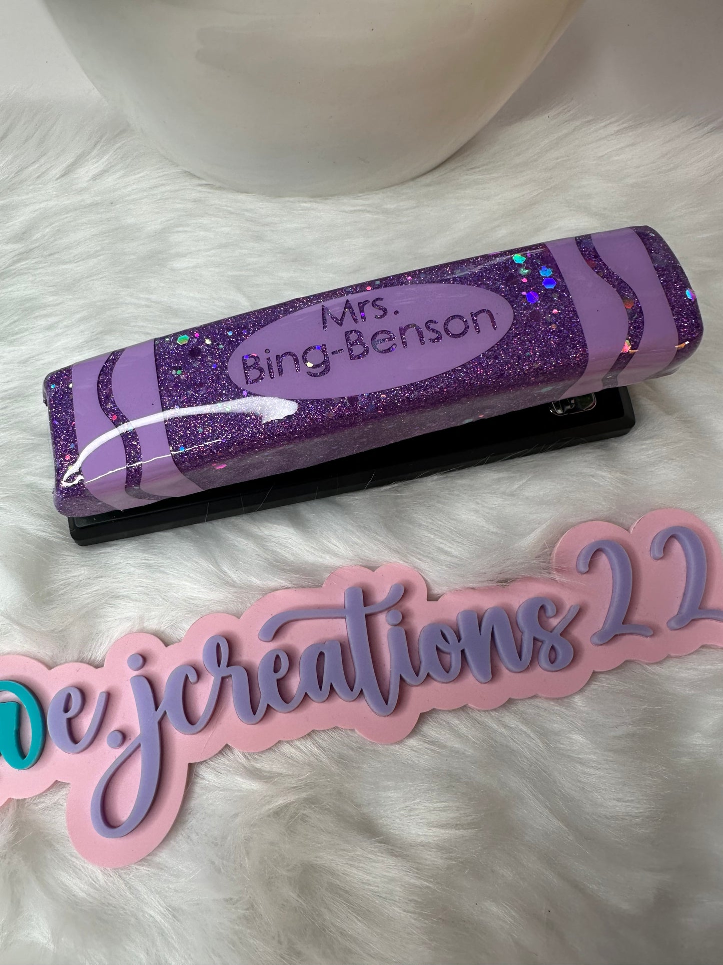 Personalize Epoxy Glitter Stapler