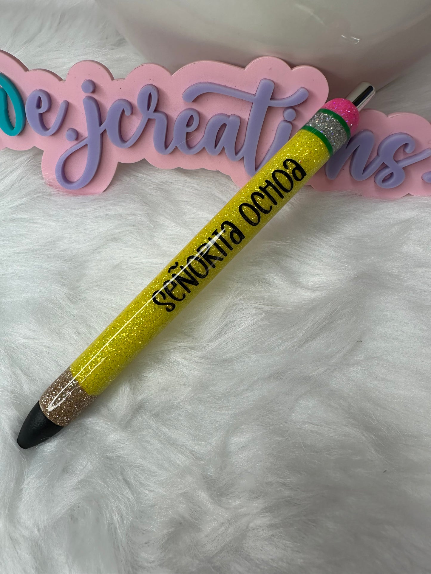 Pencil Epoxy Glitter Pen
