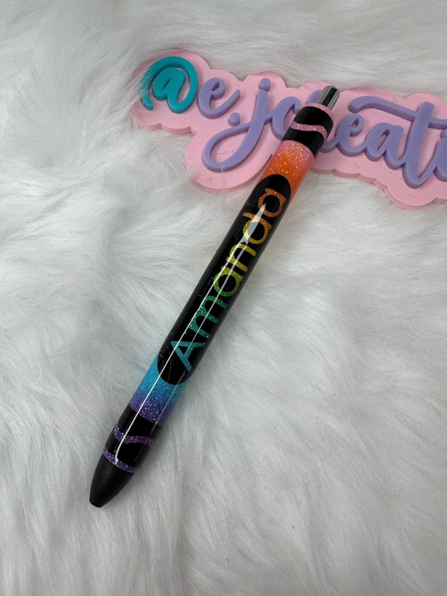 Crayon Epoxy Glitter Pen