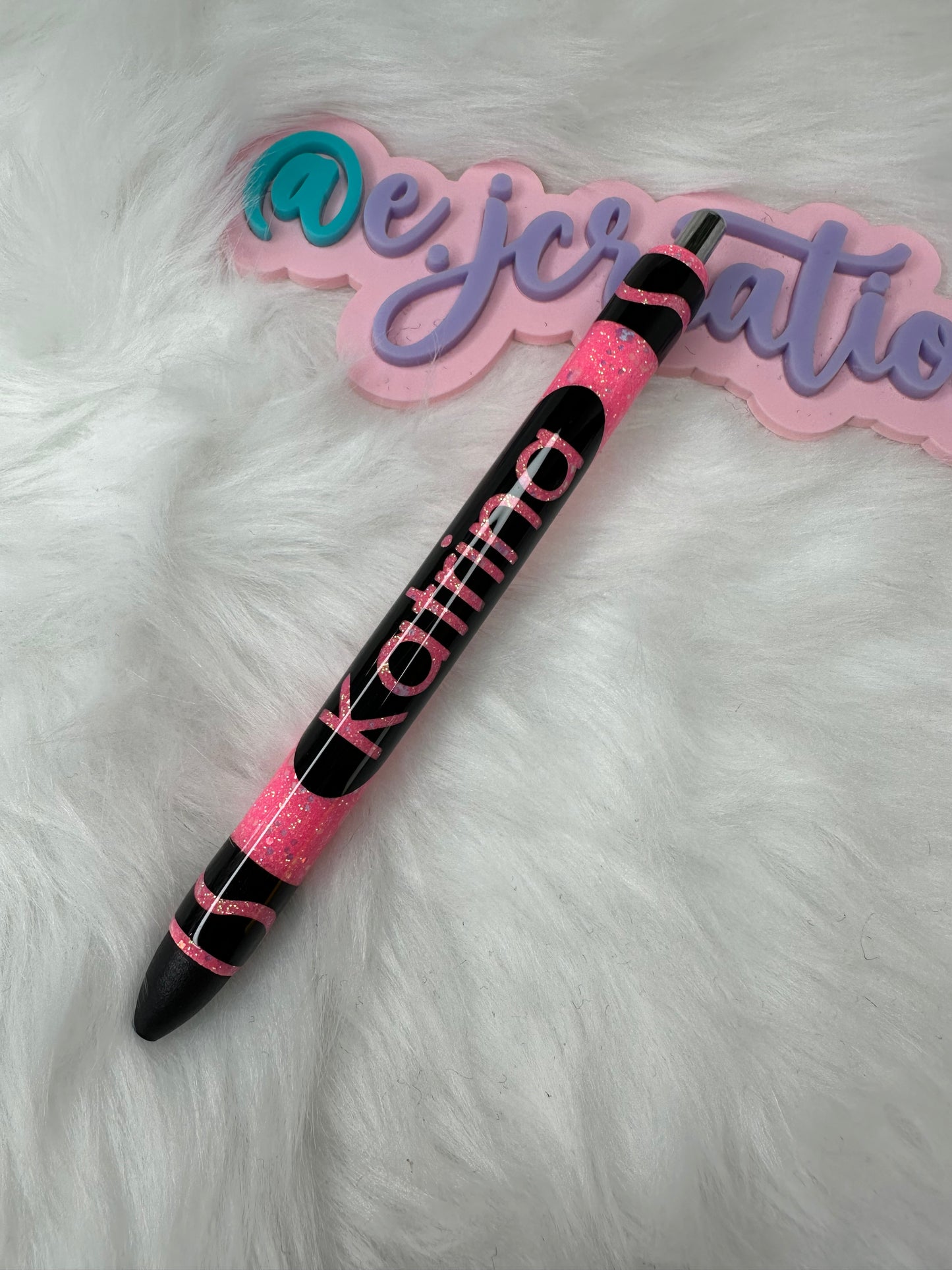 Crayon Epoxy Glitter Pen