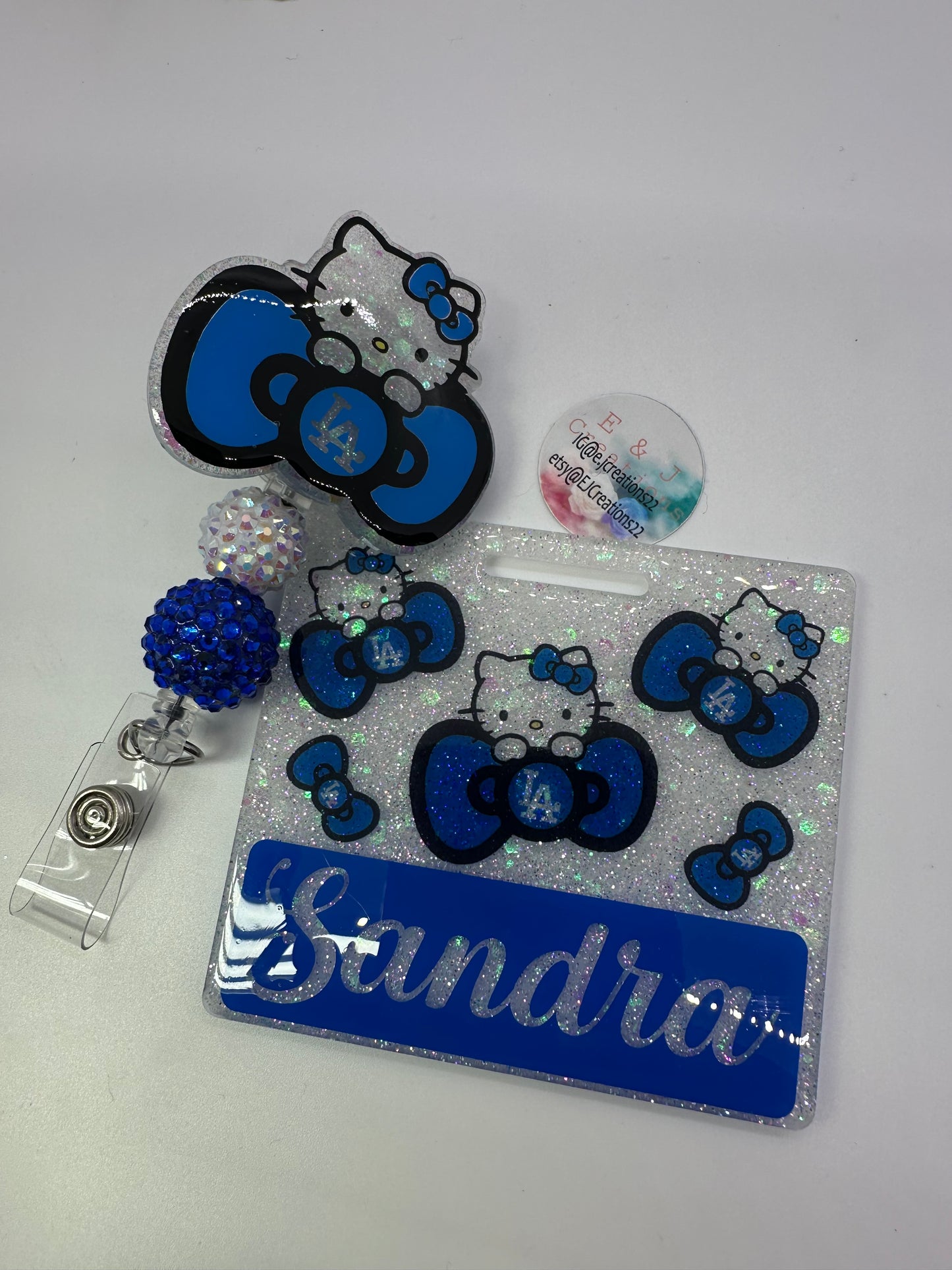 Kitty LA Blue Badge Buddy Set