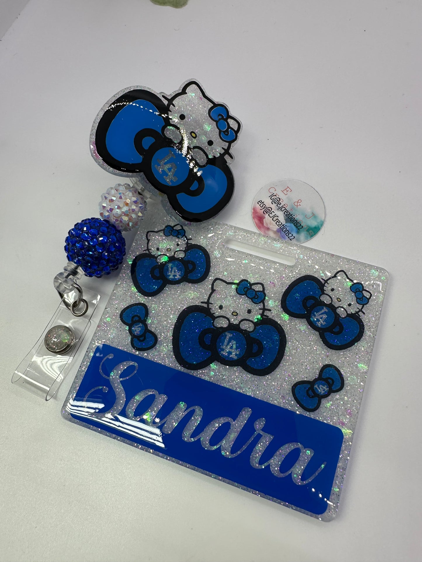 Kitty LA Blue Badge Buddy Set
