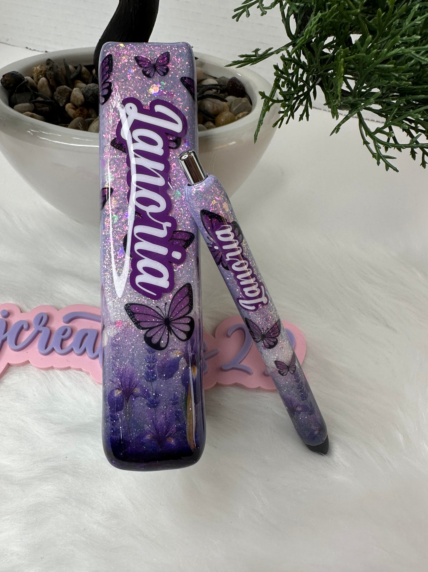 Purple Butterfly Stapler