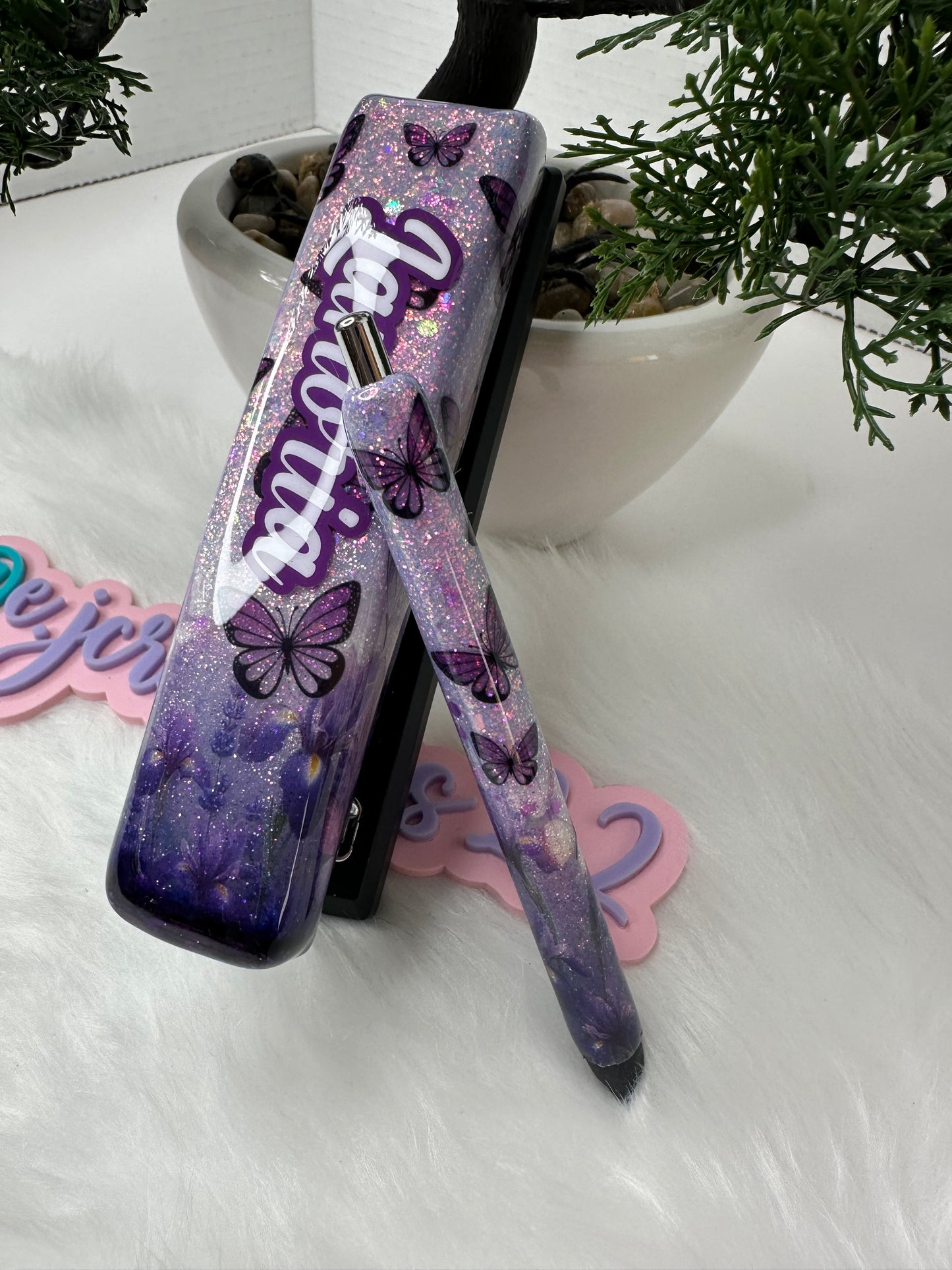 Purple Butterfly Stapler