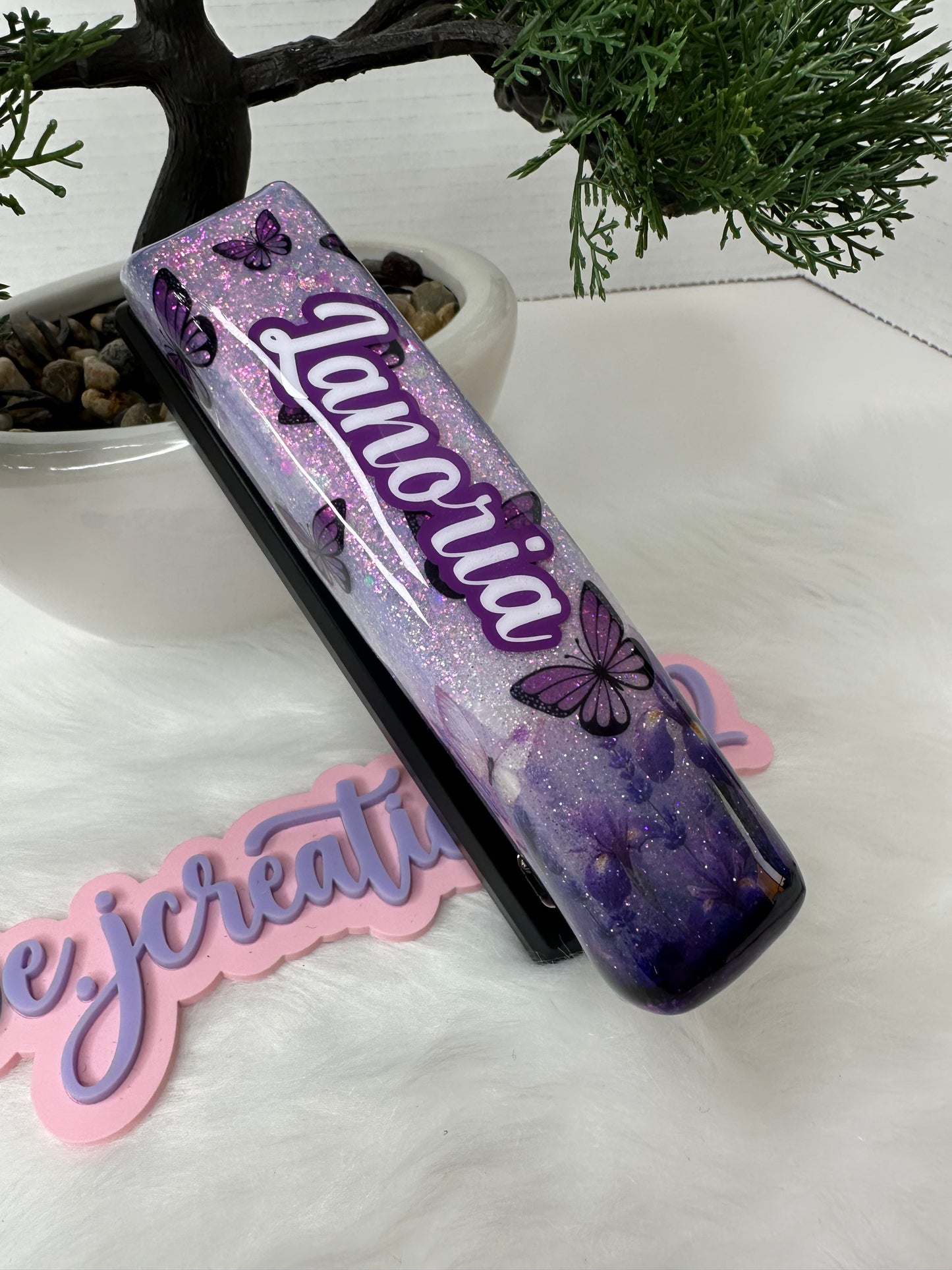 Purple Butterfly Stapler