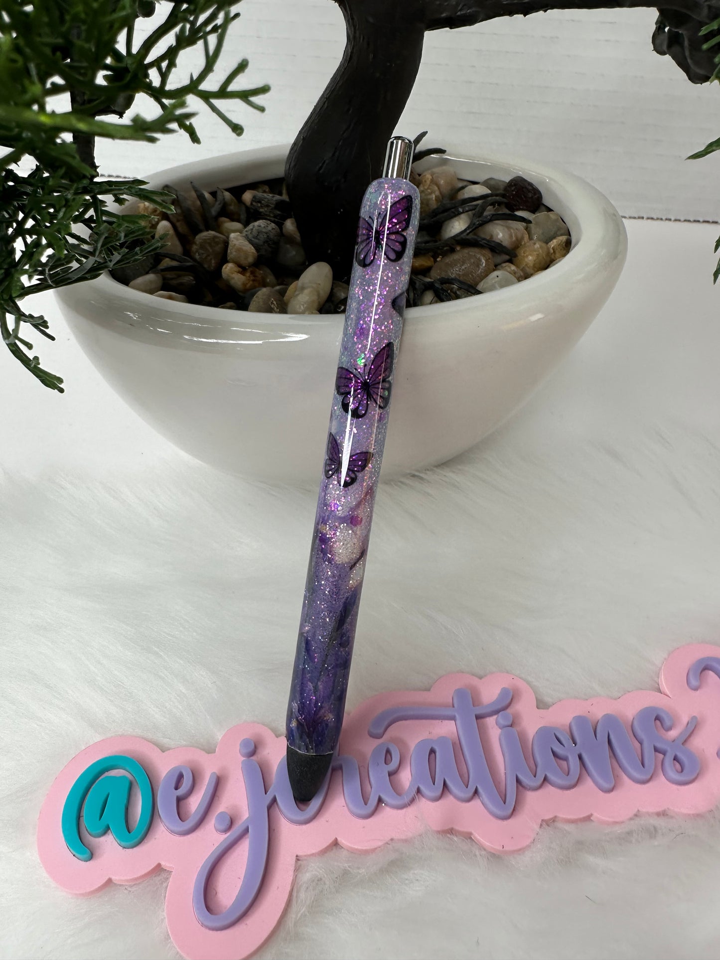 Purple Butterfly Stapler