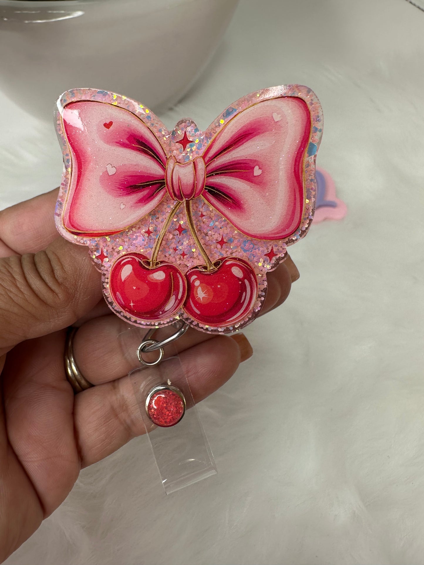 Cherries Coquette Badge Reel