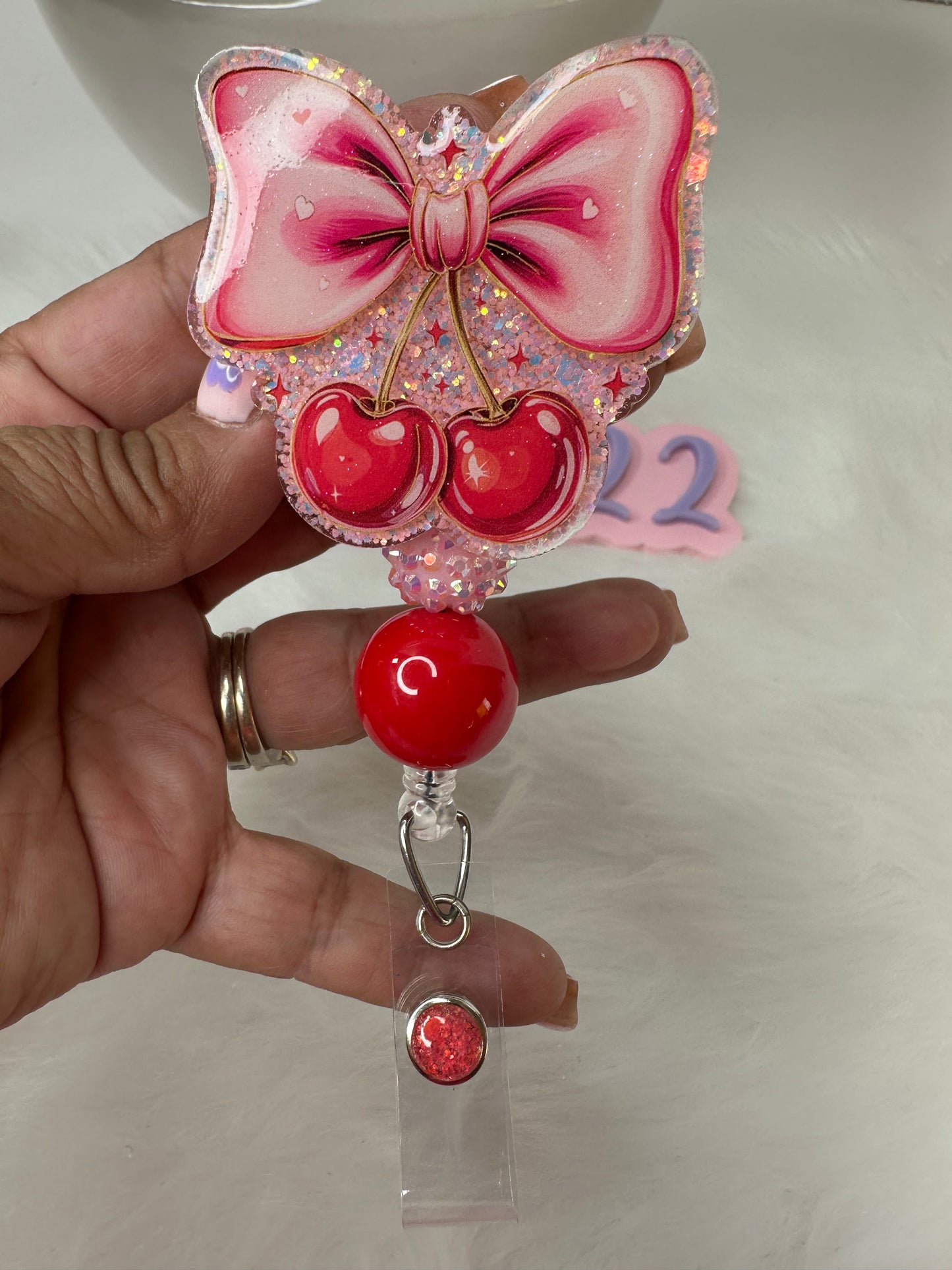 Cherries Coquette Badge Reel