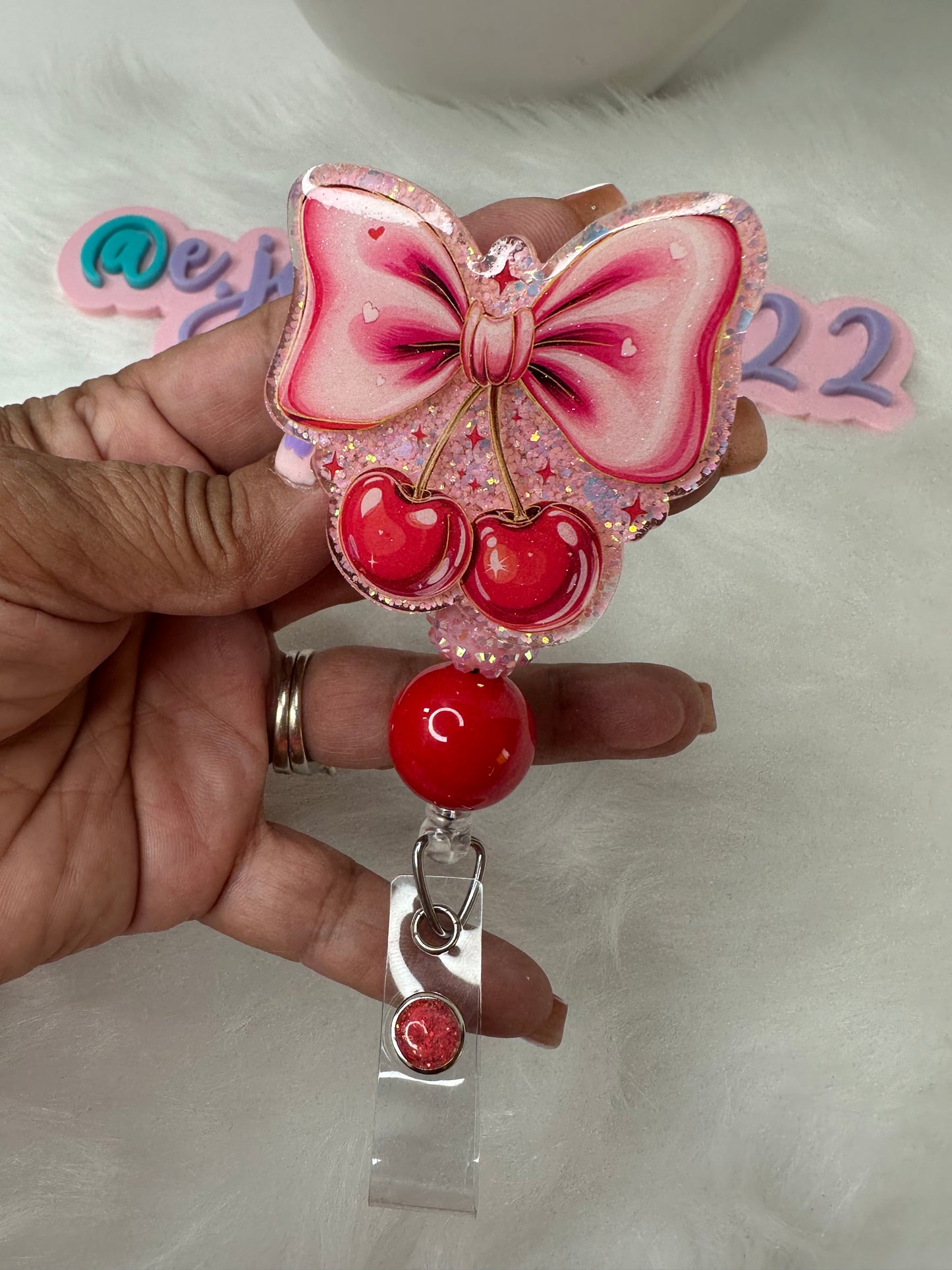 Cherries Coquette Badge Reel
