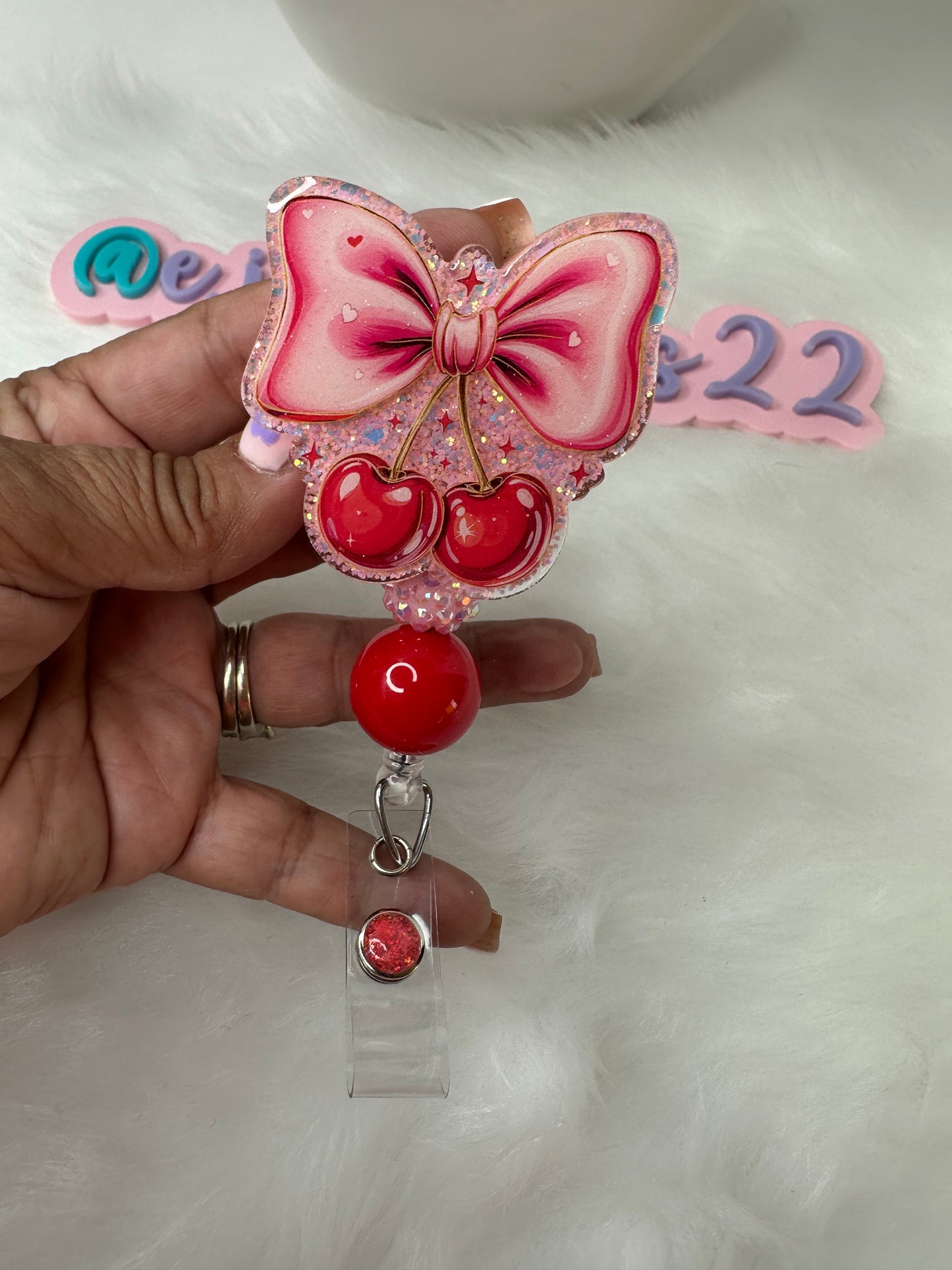 Cherries Coquette Badge Reel