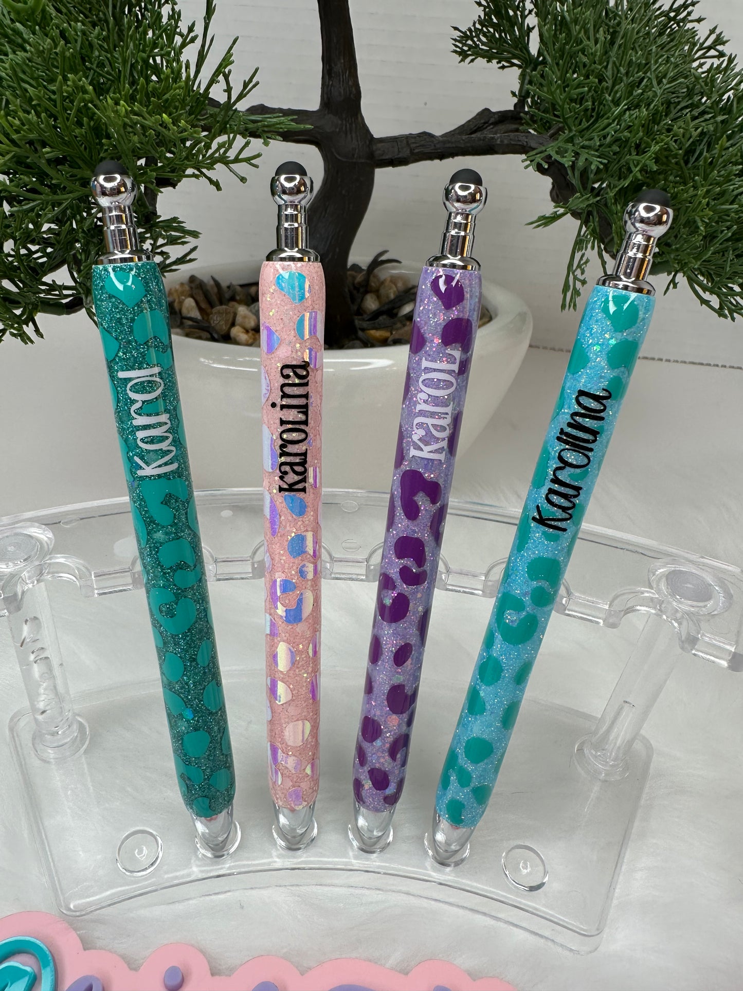 Epoxy Glitter Pen with Stylus