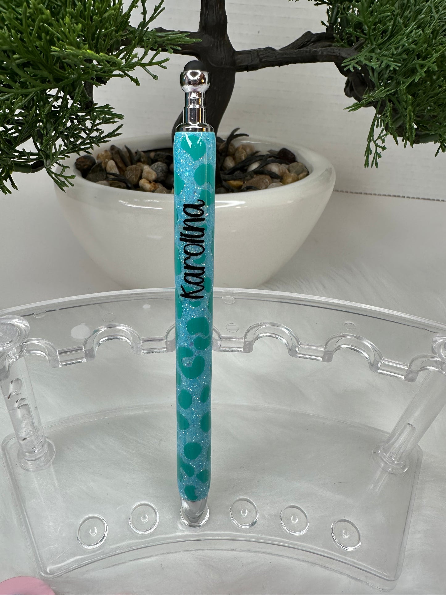 Epoxy Glitter Pen with Stylus