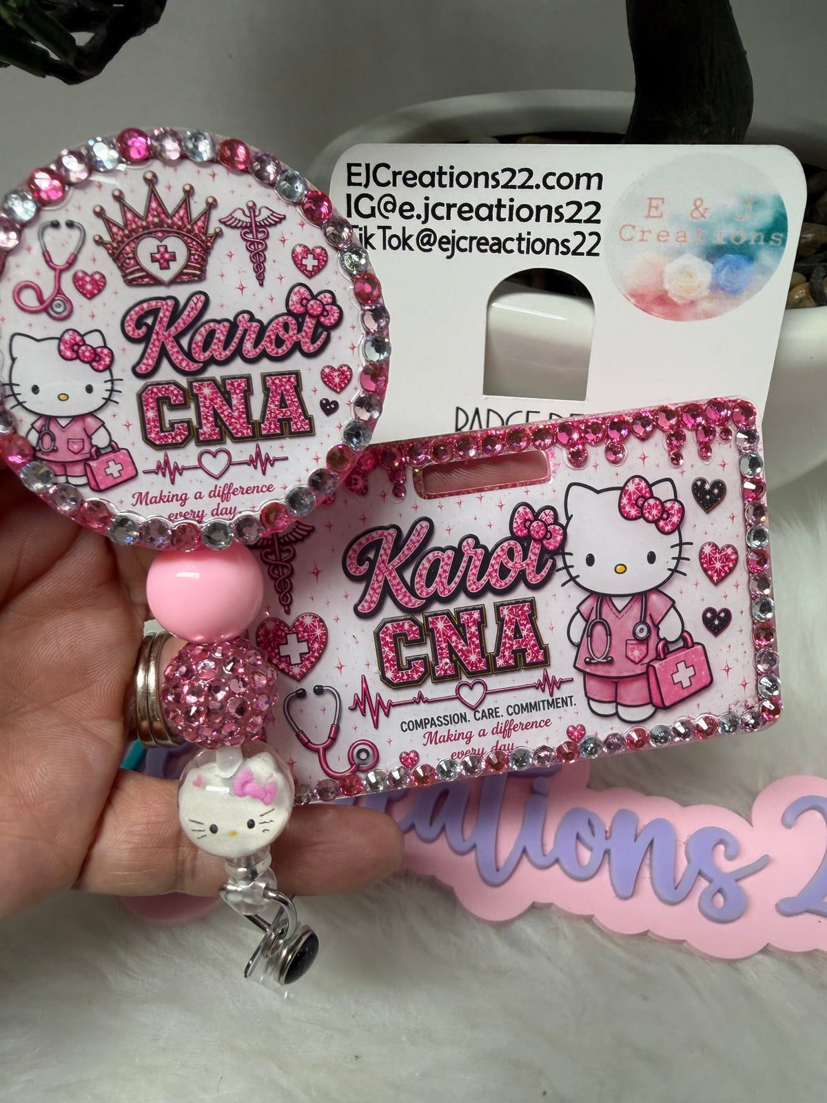 Bedazzled HK Name Badge Set