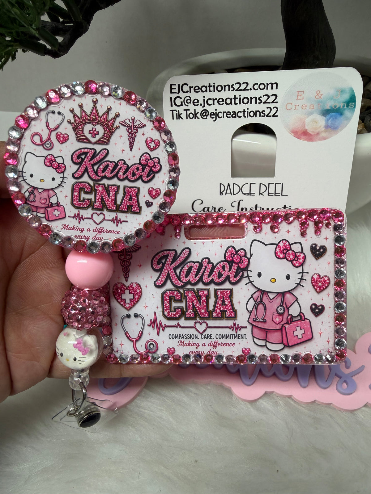 Bedazzled HK Name Badge Set