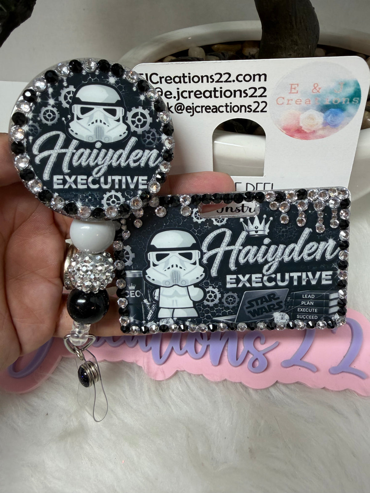 Bedazzled StormRobot ID Badge Set