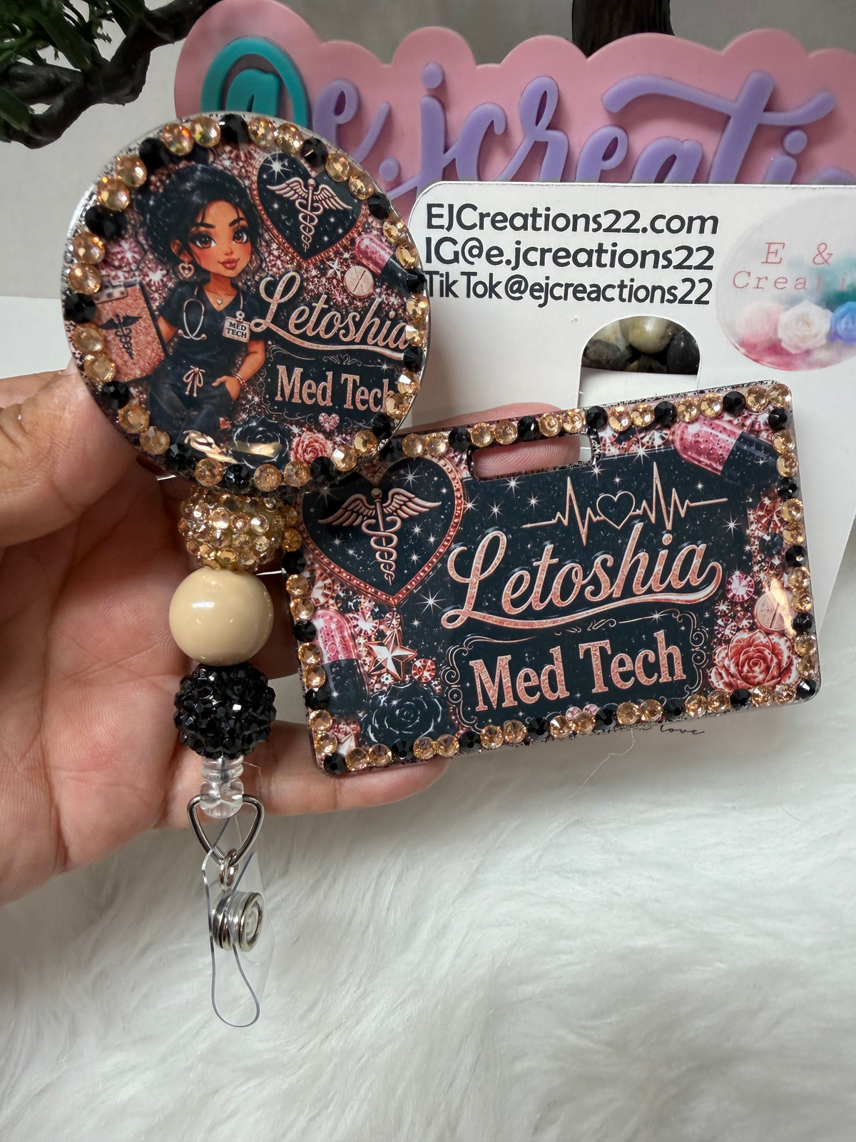 BEDAZZLE NAME BADGE SET
