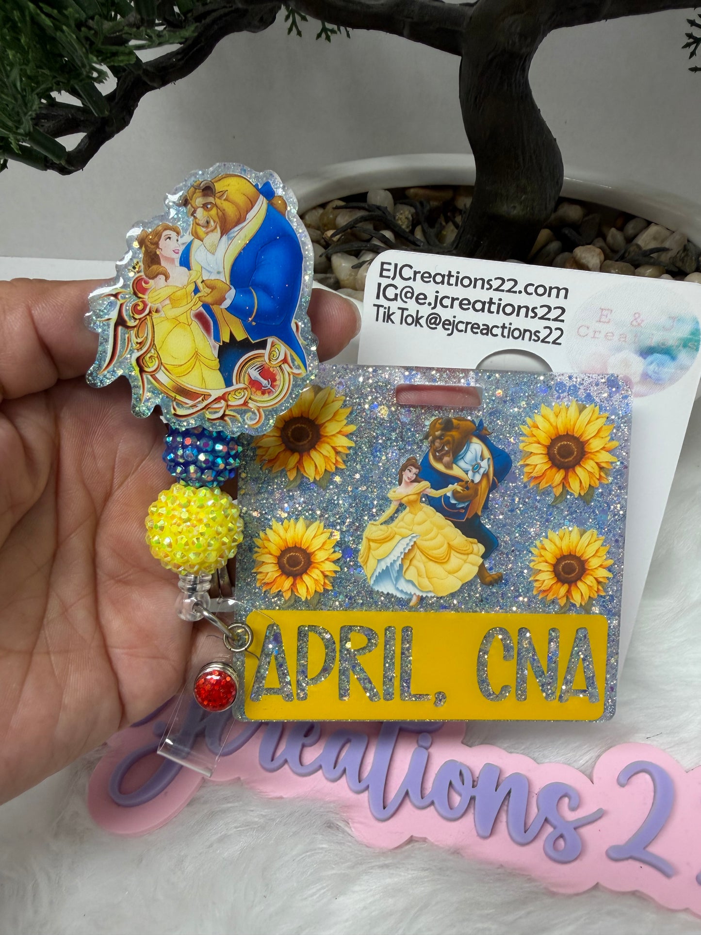 Sunflowers Beast and Beauty Badge Buddy Set
