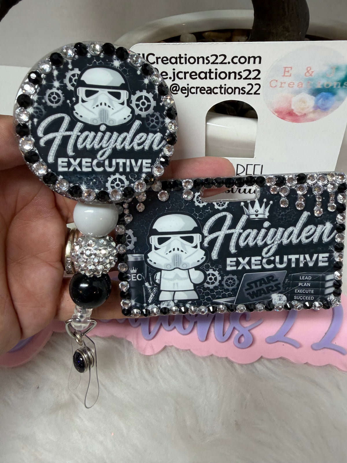 Bedazzled StormRobot ID Badge Set