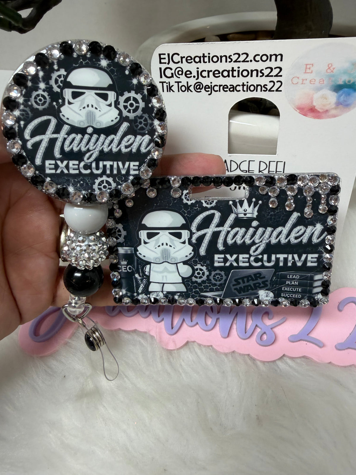 Bedazzled StormRobot ID Badge Set