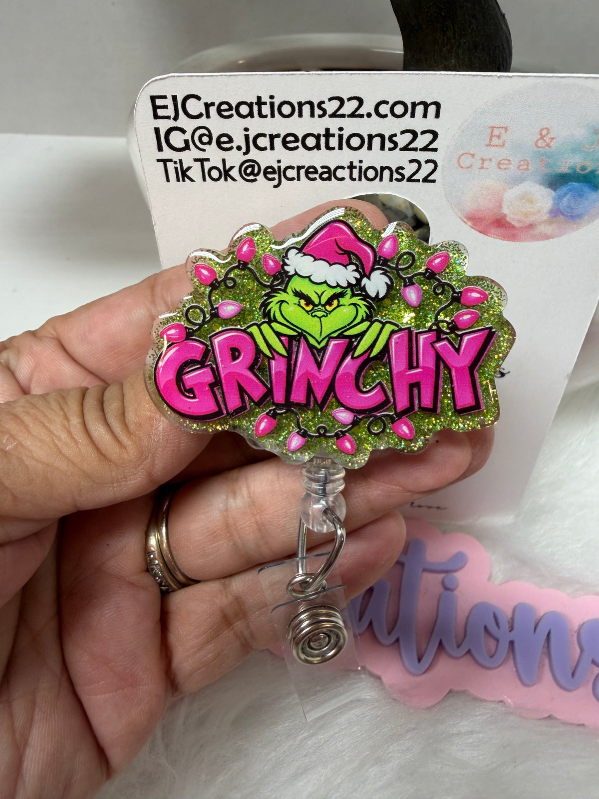 Grinchy Badge Reel