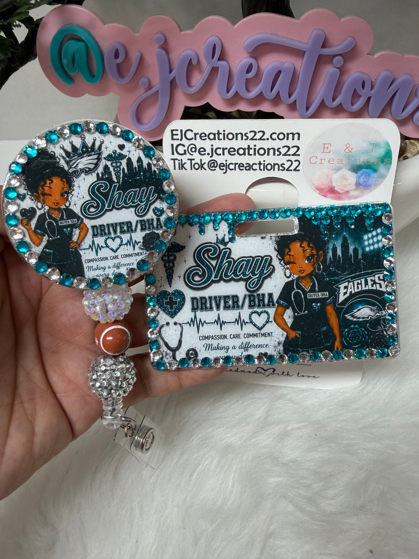 Bedazzle Eagle ID Badge Set