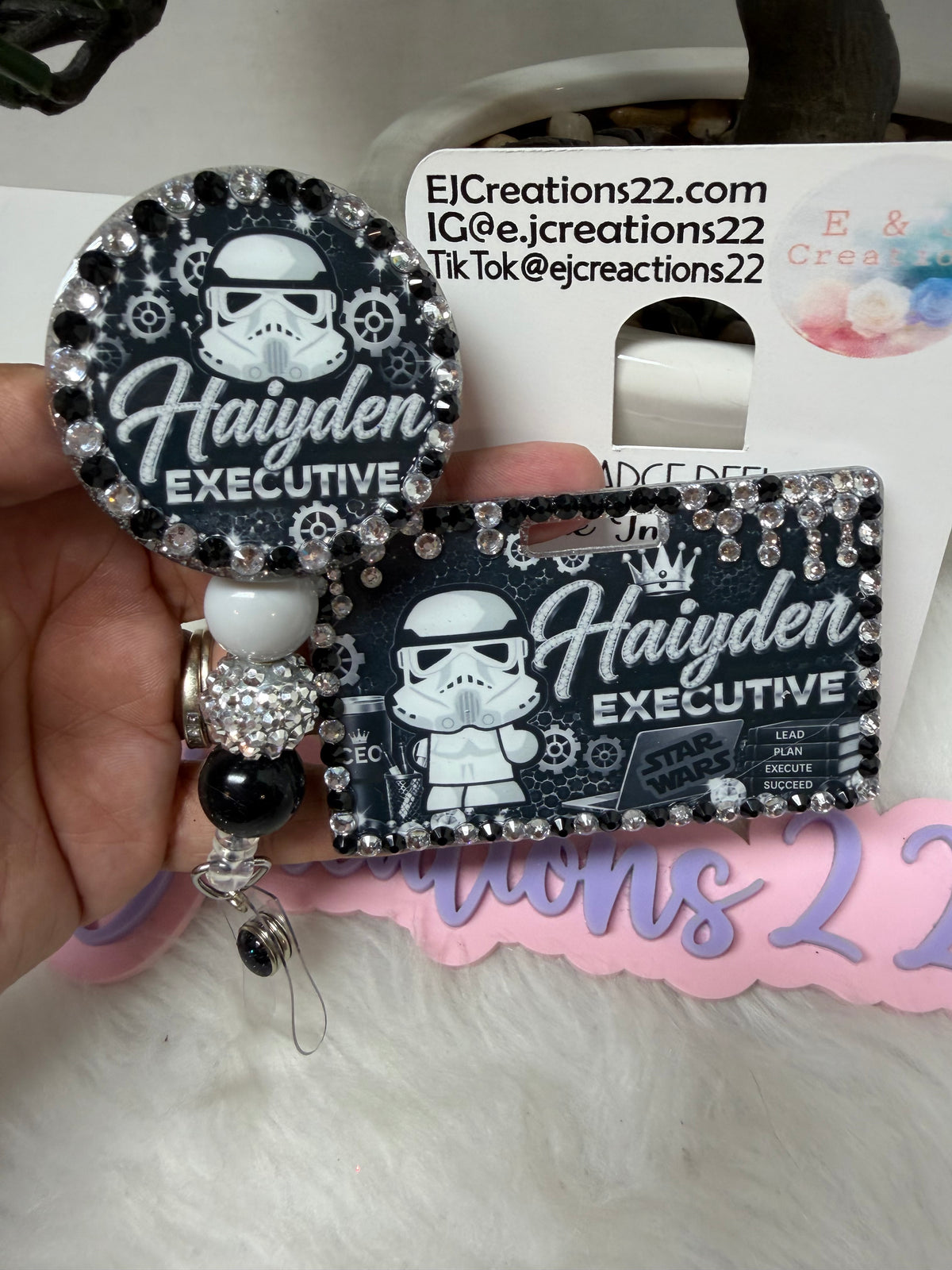 Bedazzled StormRobot ID Badge Set