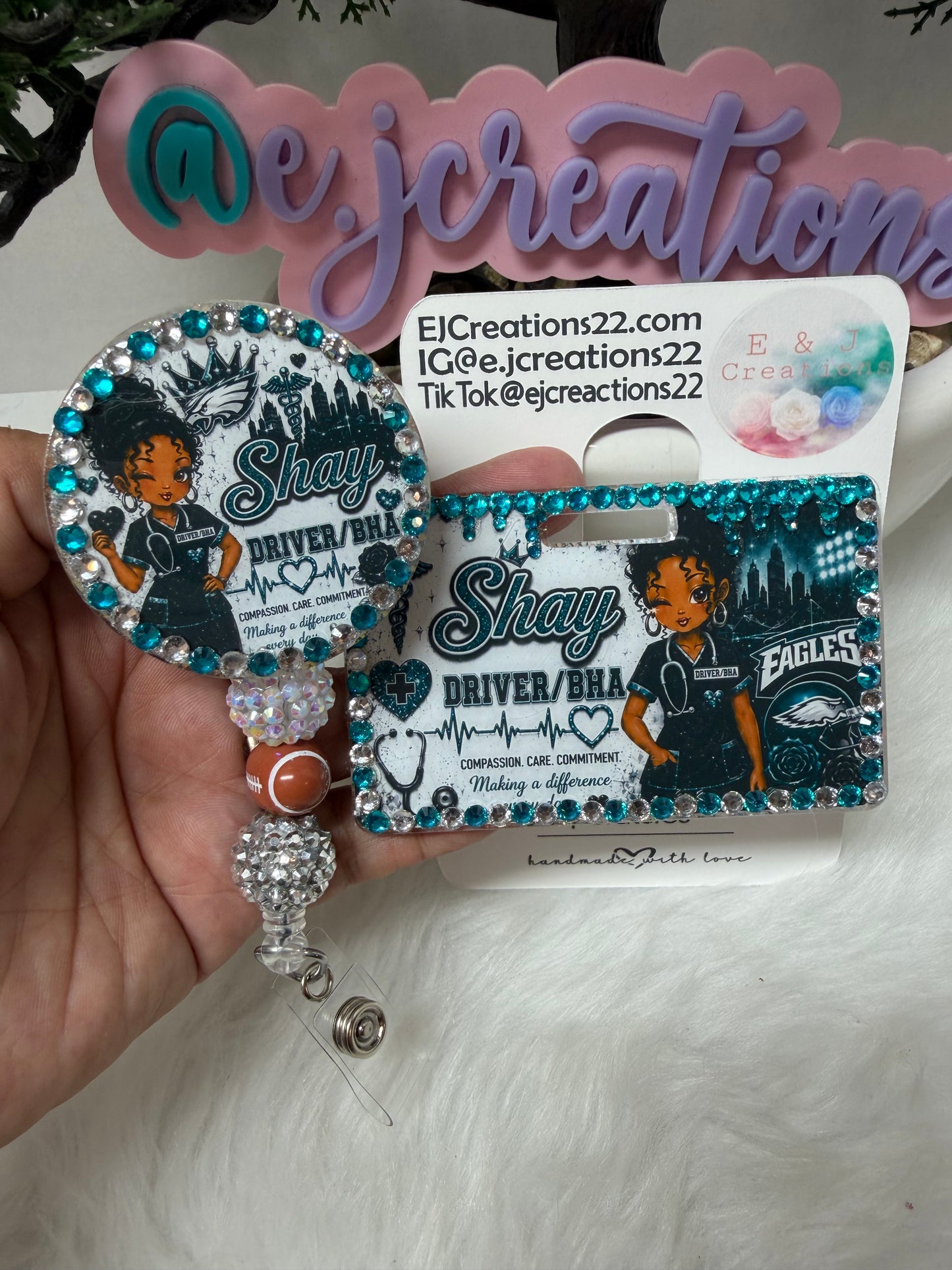 Bedazzle Eagle ID Badge Set