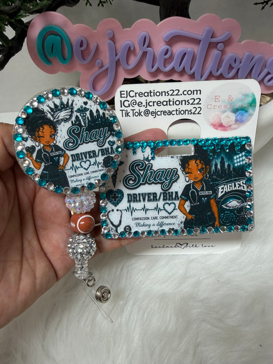 Bedazzle Eagle ID Badge Set
