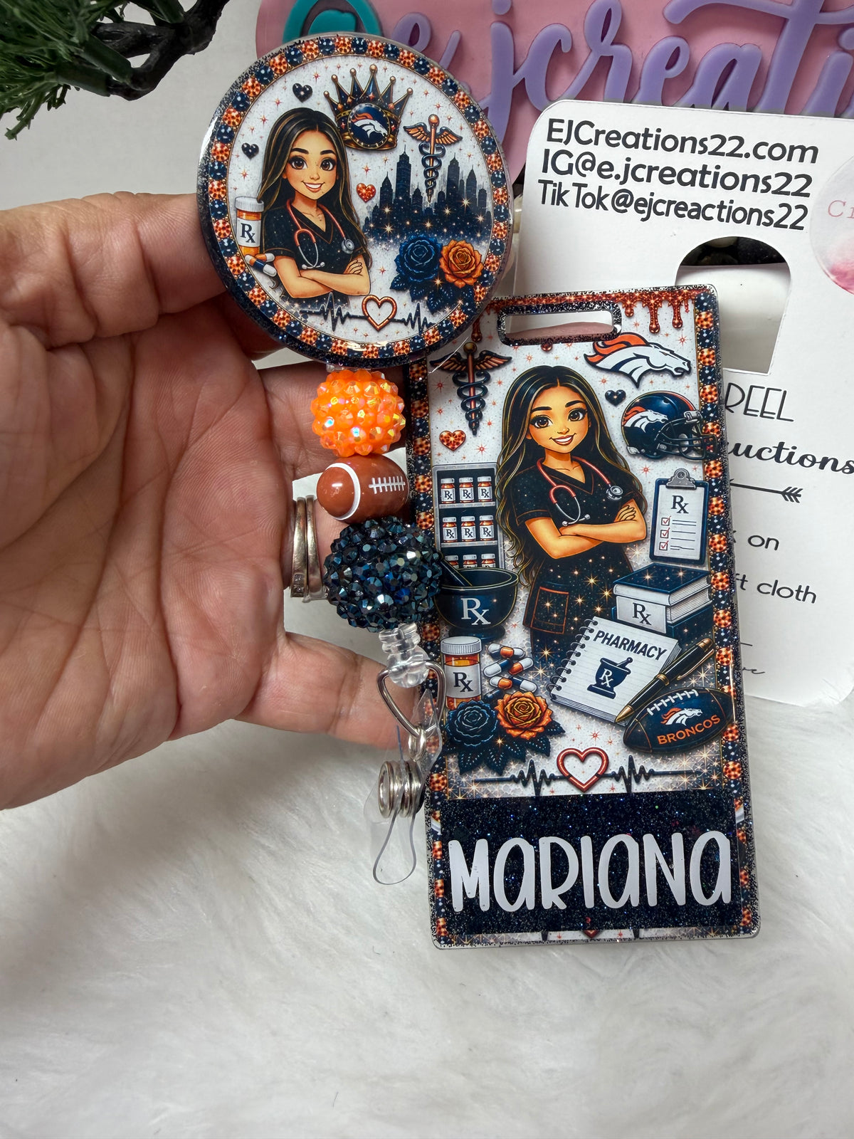 Football Pharmacy Tech Badge Buddy Set