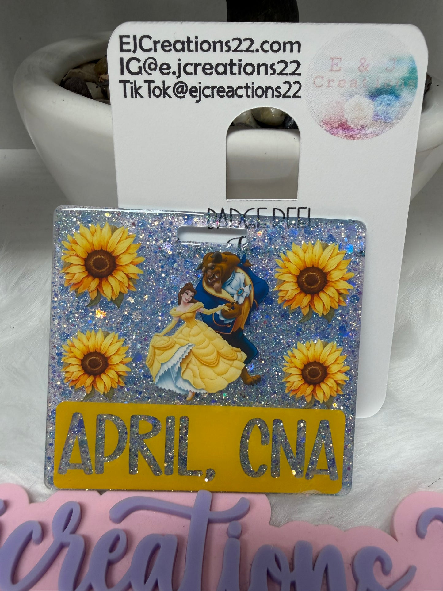 Sunflowers Beast and Beauty Badge Buddy Set