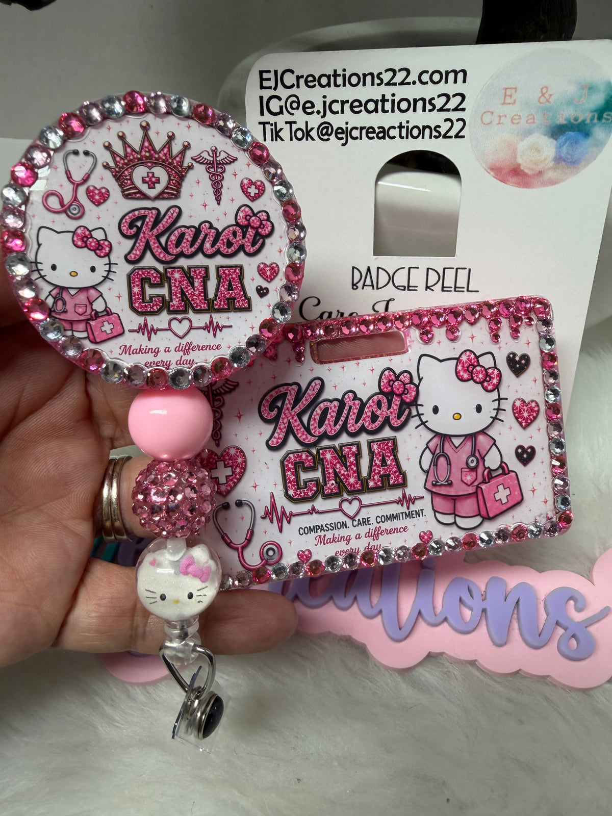 Bedazzled HK Name Badge Set