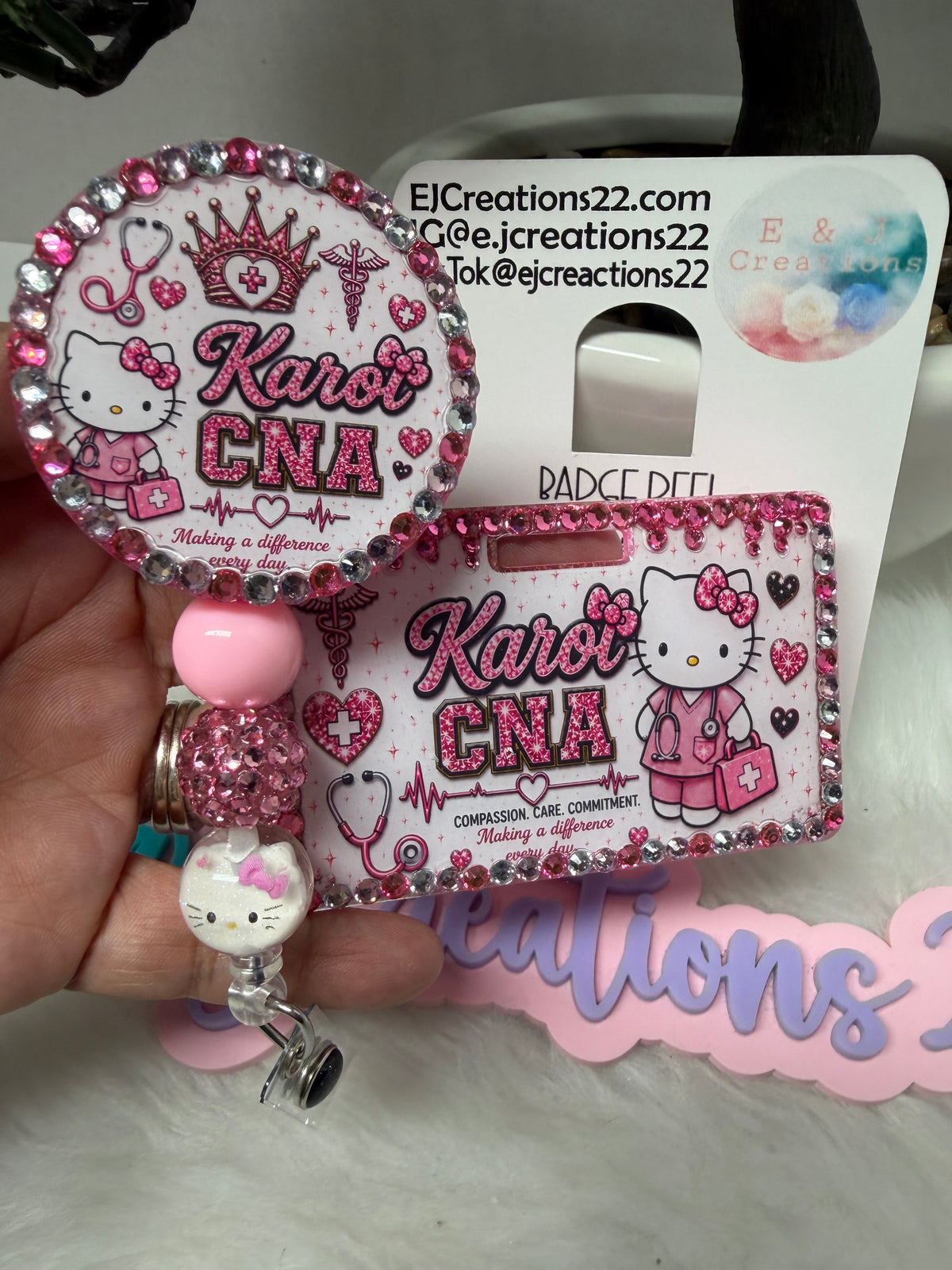 Bedazzled HK Name Badge Set