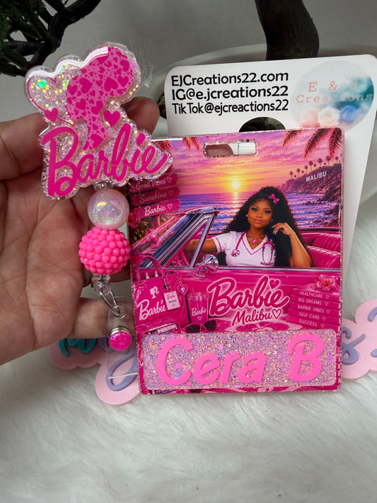 CUSTOM CLASSY DOLL BADGE BUDDY SET