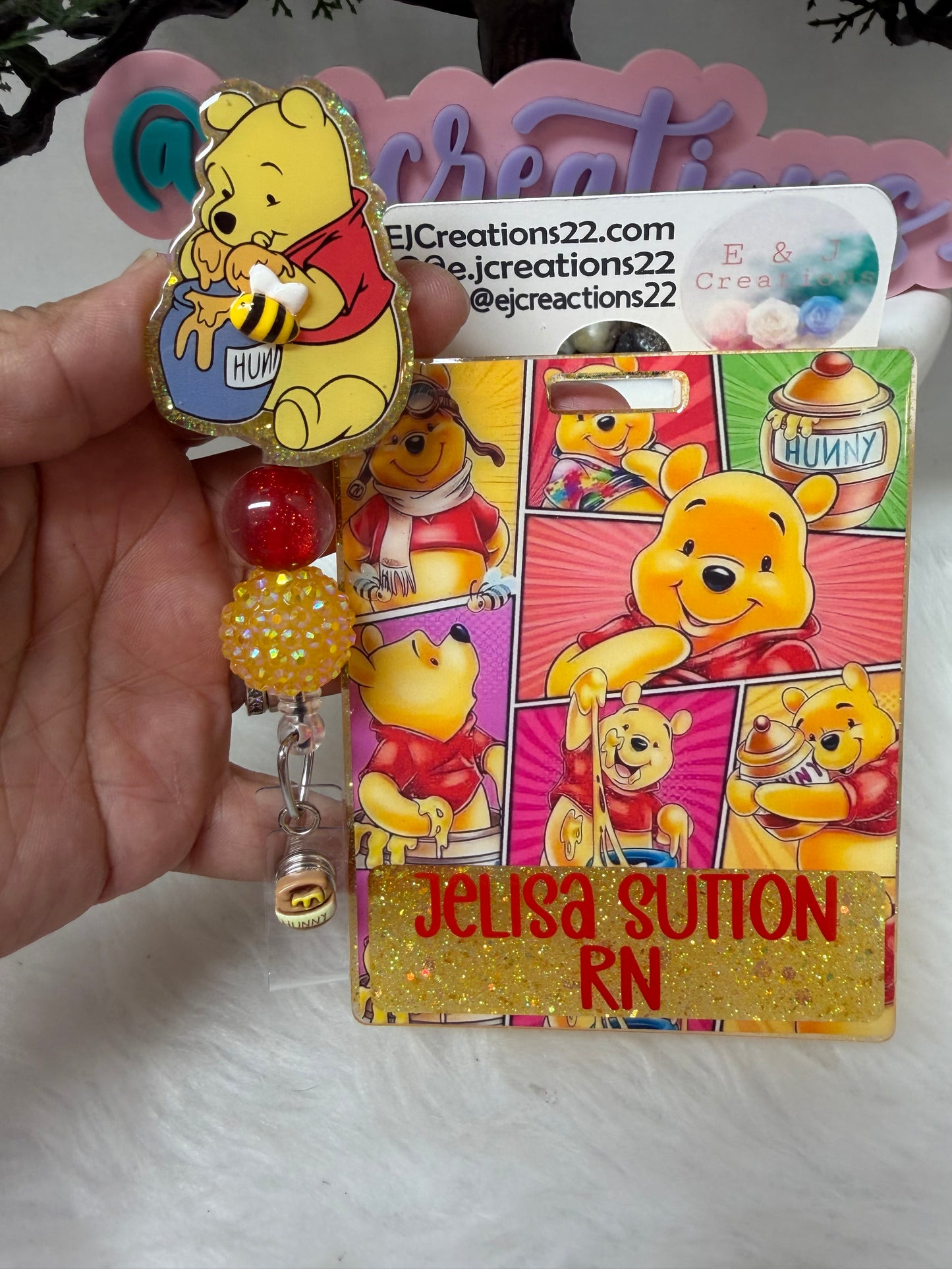 Yellow Bear Badge Buddy Set