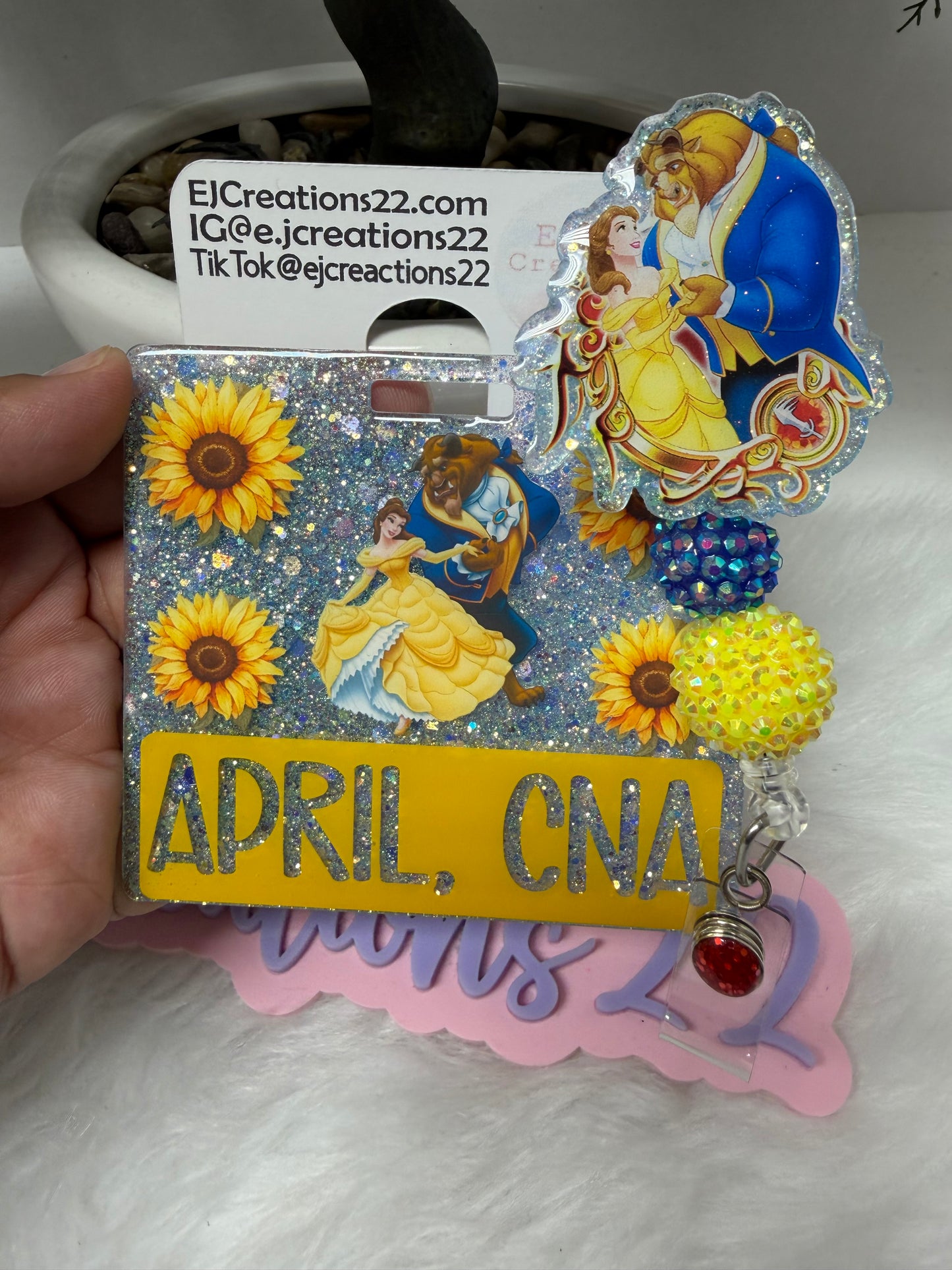 Sunflowers Beast and Beauty Badge Buddy Set
