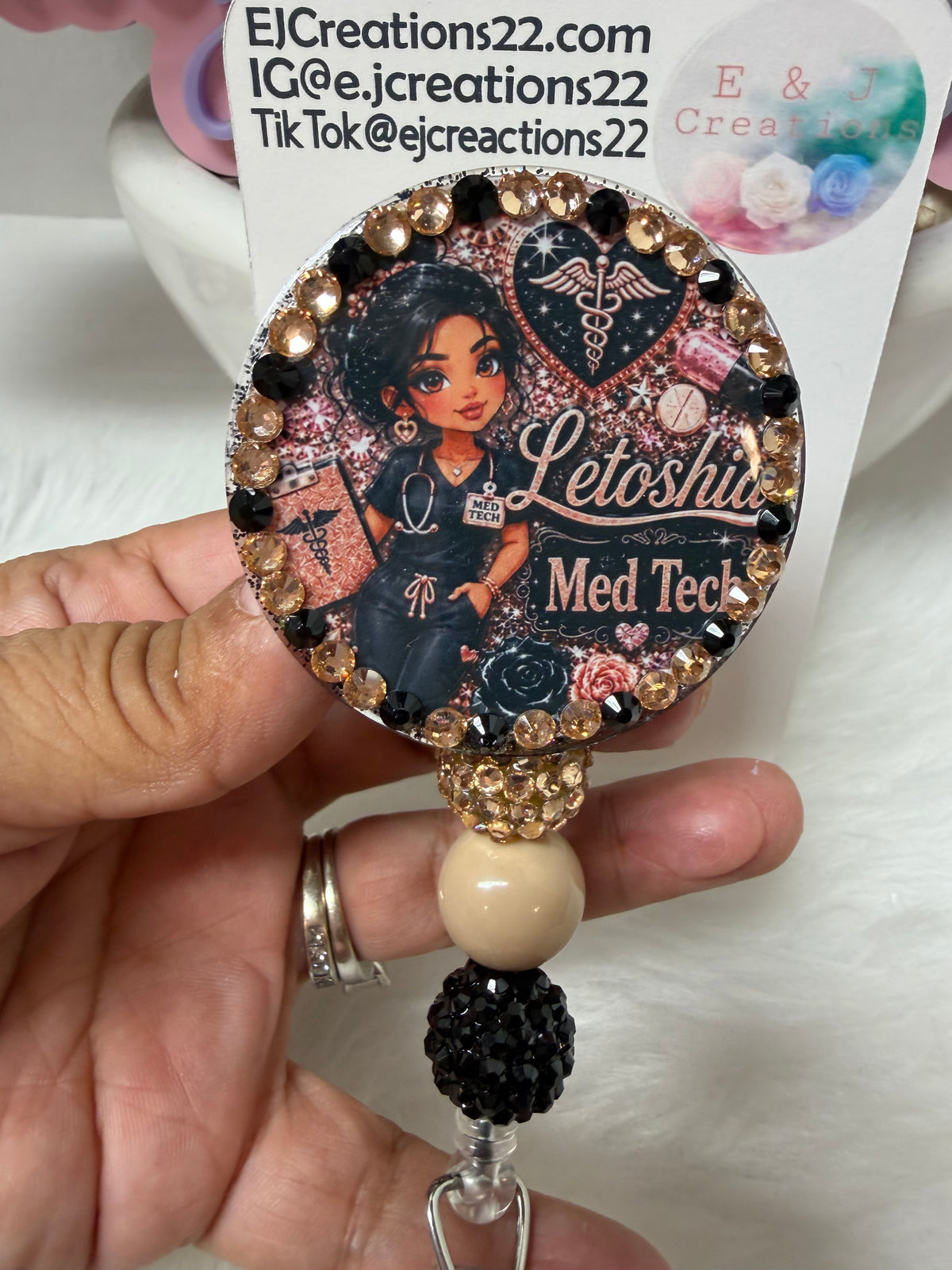 BEDAZZLE NAME BADGE SET