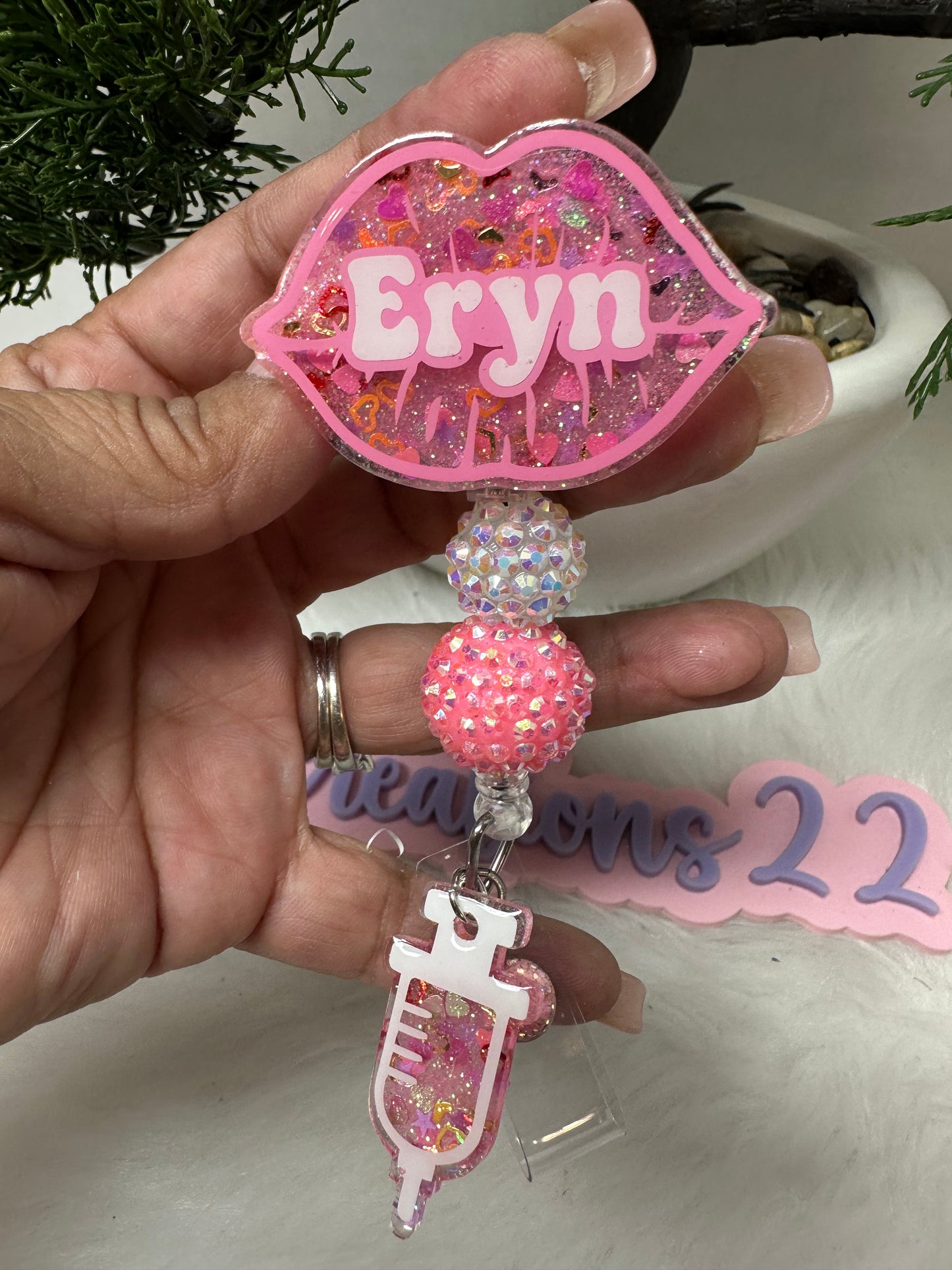 Personalized Lip Filler Badge Reel