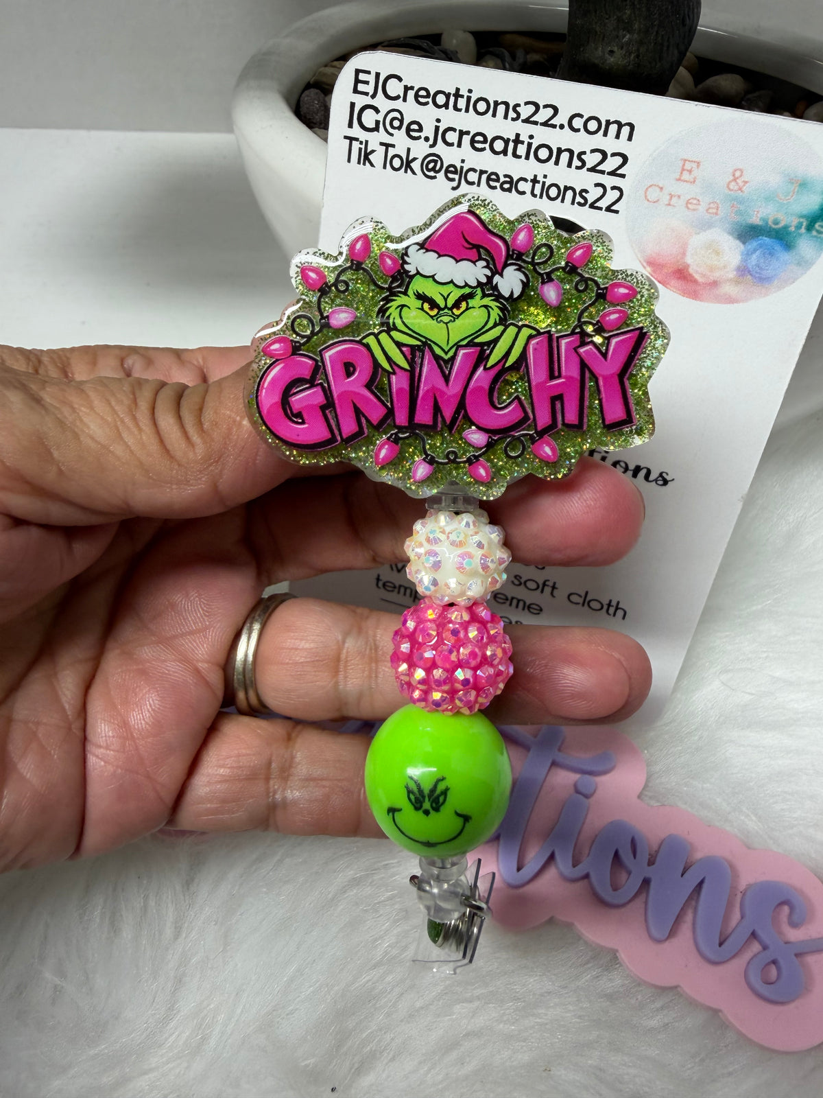 Grinchy Badge Reel