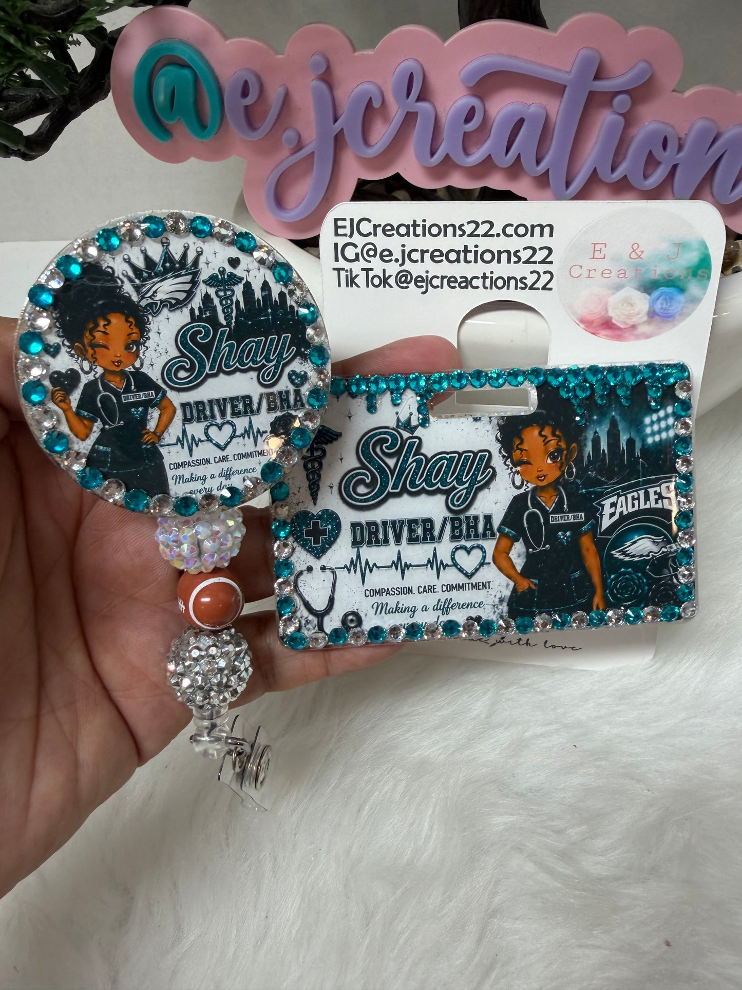 Bedazzle Eagle ID Badge Set