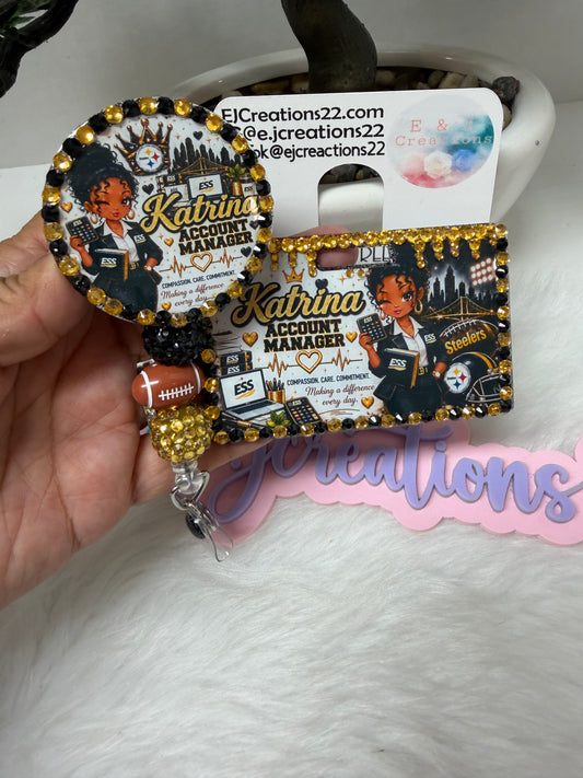 Steelrs Bedazzle Name Badge Set